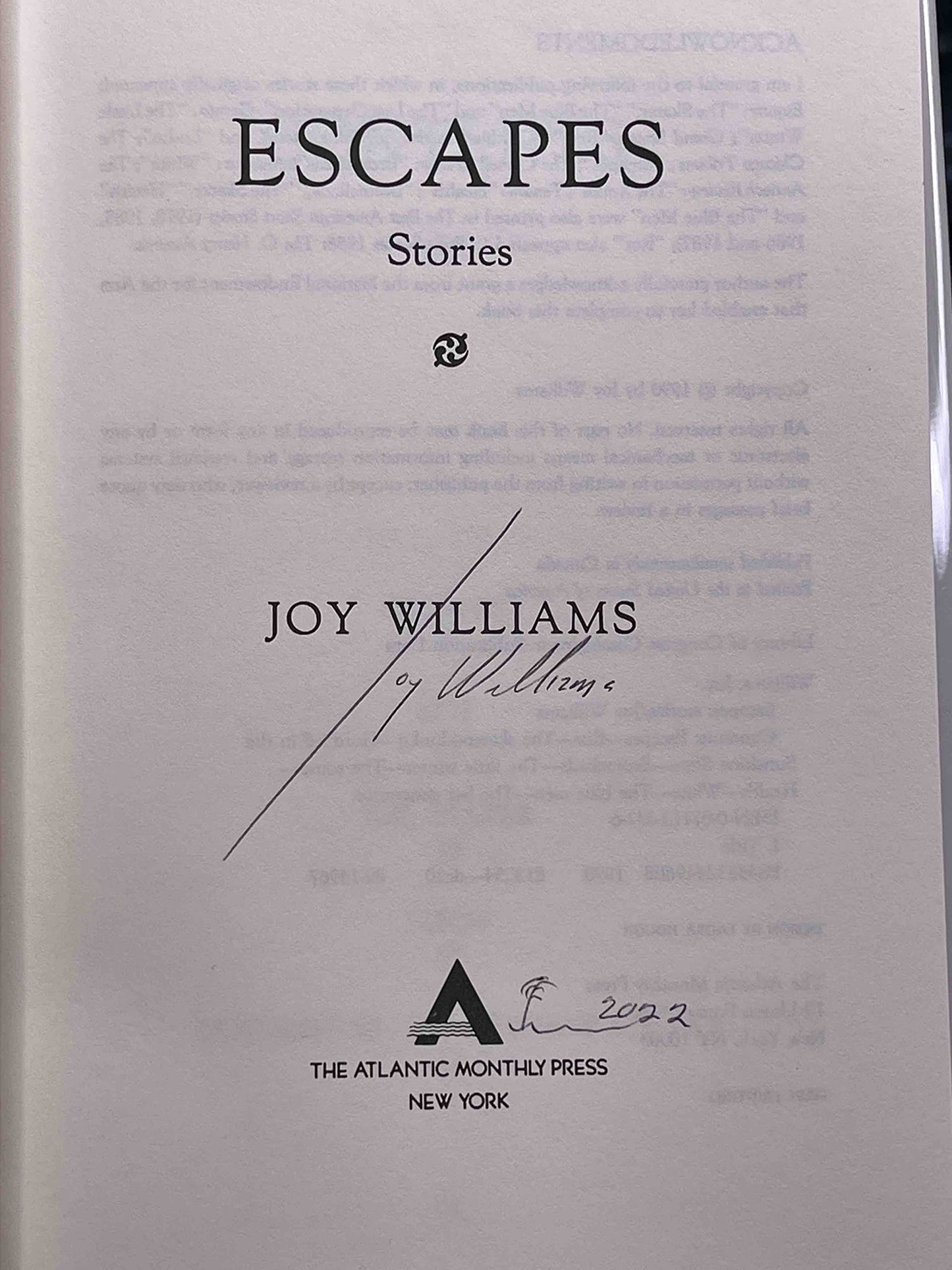 Escapes: Stories