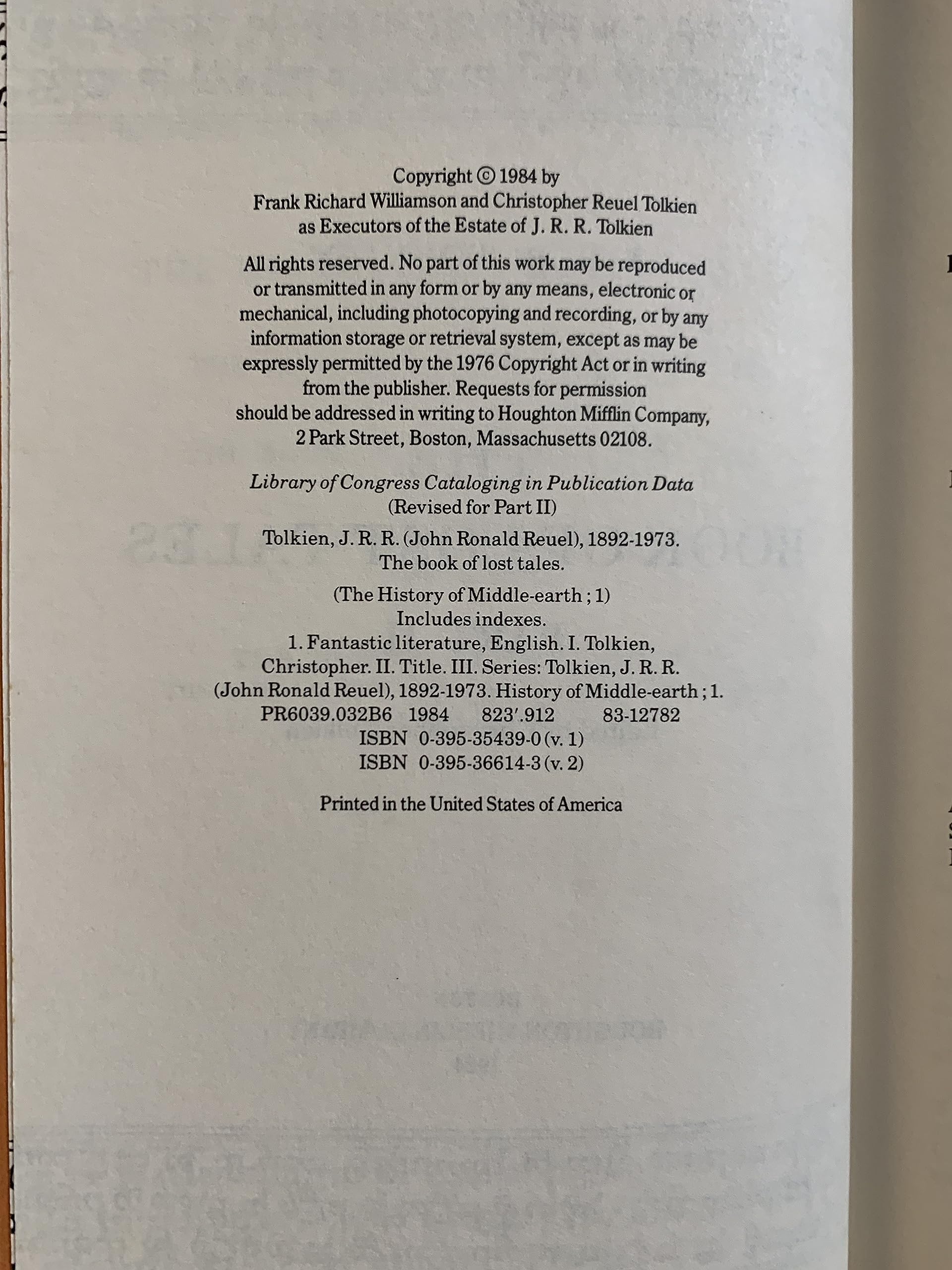 The Book of Lost Tales (History of Middle-earth, 2)