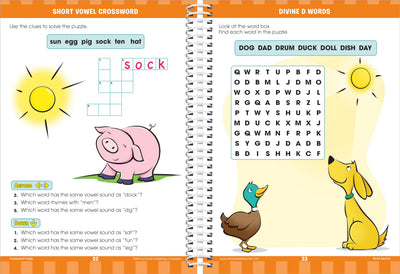 School Zone Big First Grade Workbook: 320 Spiral-Bound Pages, 1st Grade, Reading Comprehension, Phonics, Spelling, Vocabulary, Basic Math, Time, Money, Fractions, Ages 6 to 7
