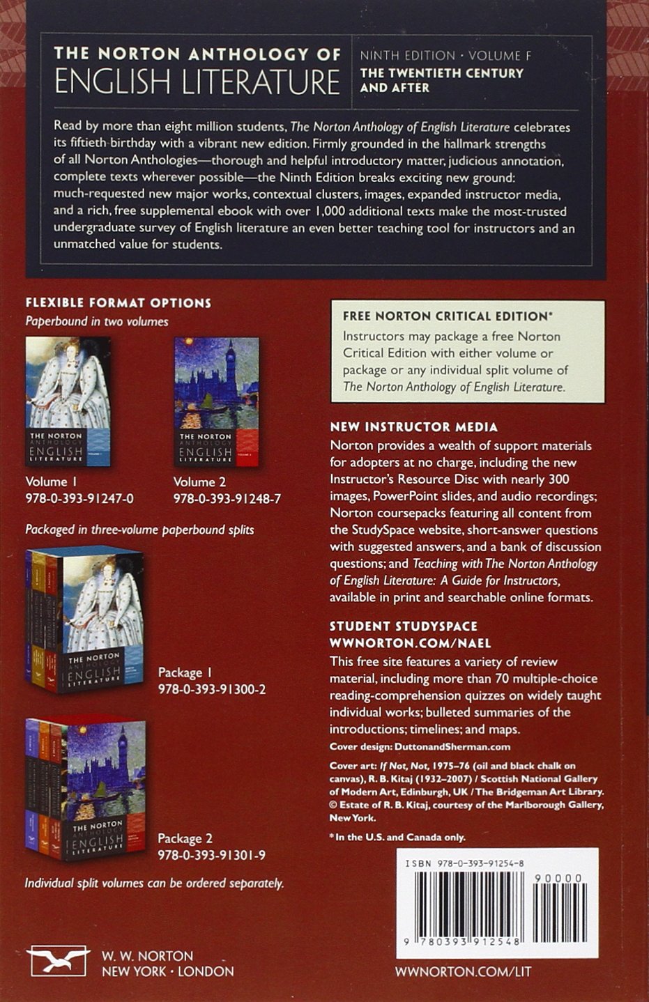 The Norton Anthology of English Literature (Ninth Edition) (Vol. Package 2: Volumes D, E, F)