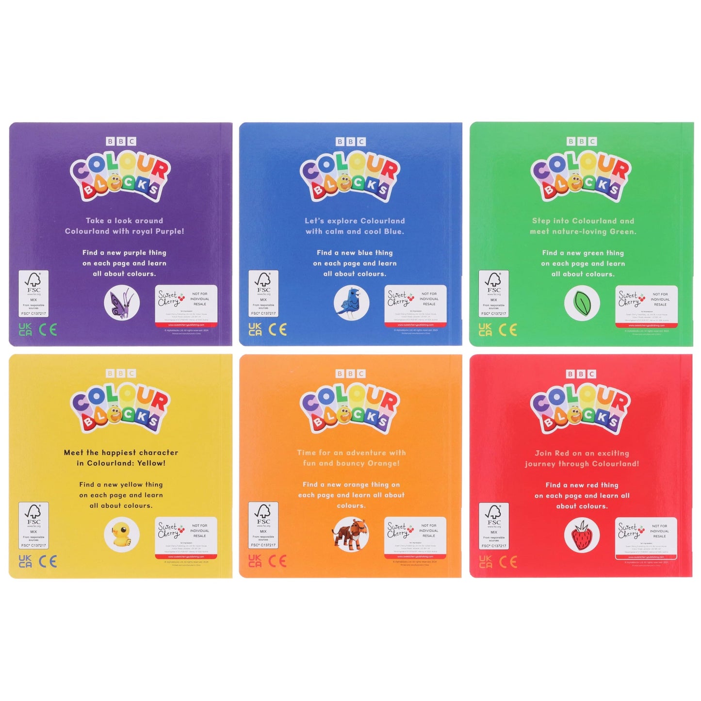 Colourblocks My Big Box of Colours 6 Books Collection Set (Loveable Red, Excited Orange, Happy Yellow, Nature-loving Green, Royal Purple, calm & cool Blue) (Numberblocks Board Books)