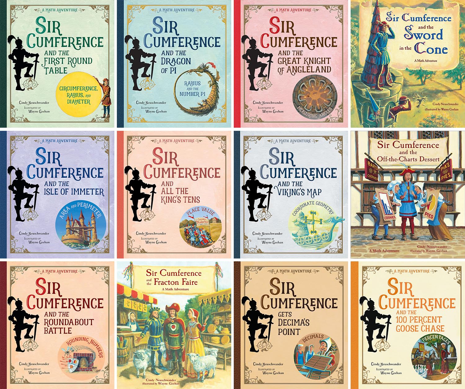 Sir Cumference Series, Vol. 1-12, Set of 12 Books