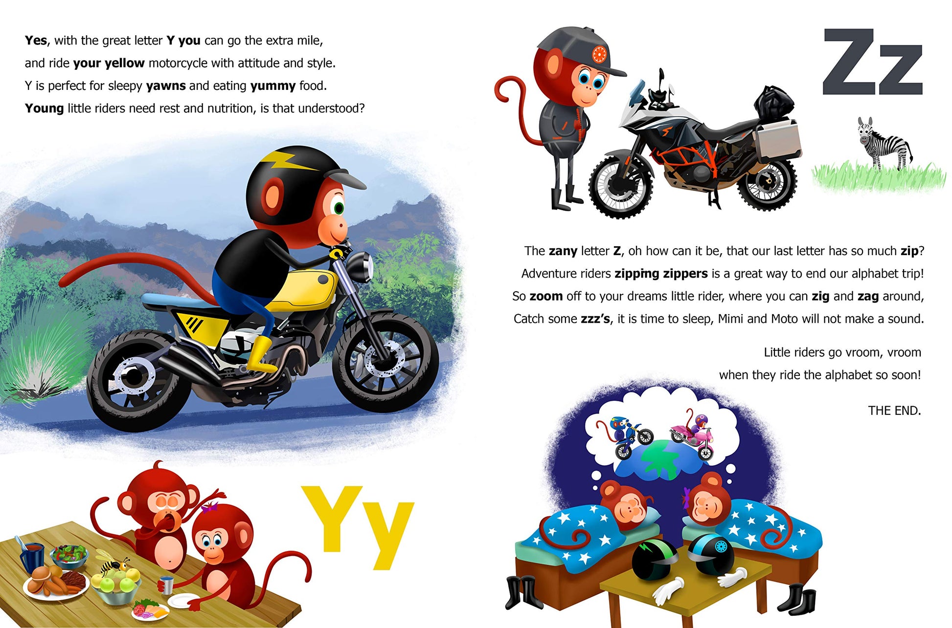 Mimi and Moto Ride the Alphabet (Children's Motorcycle Book)