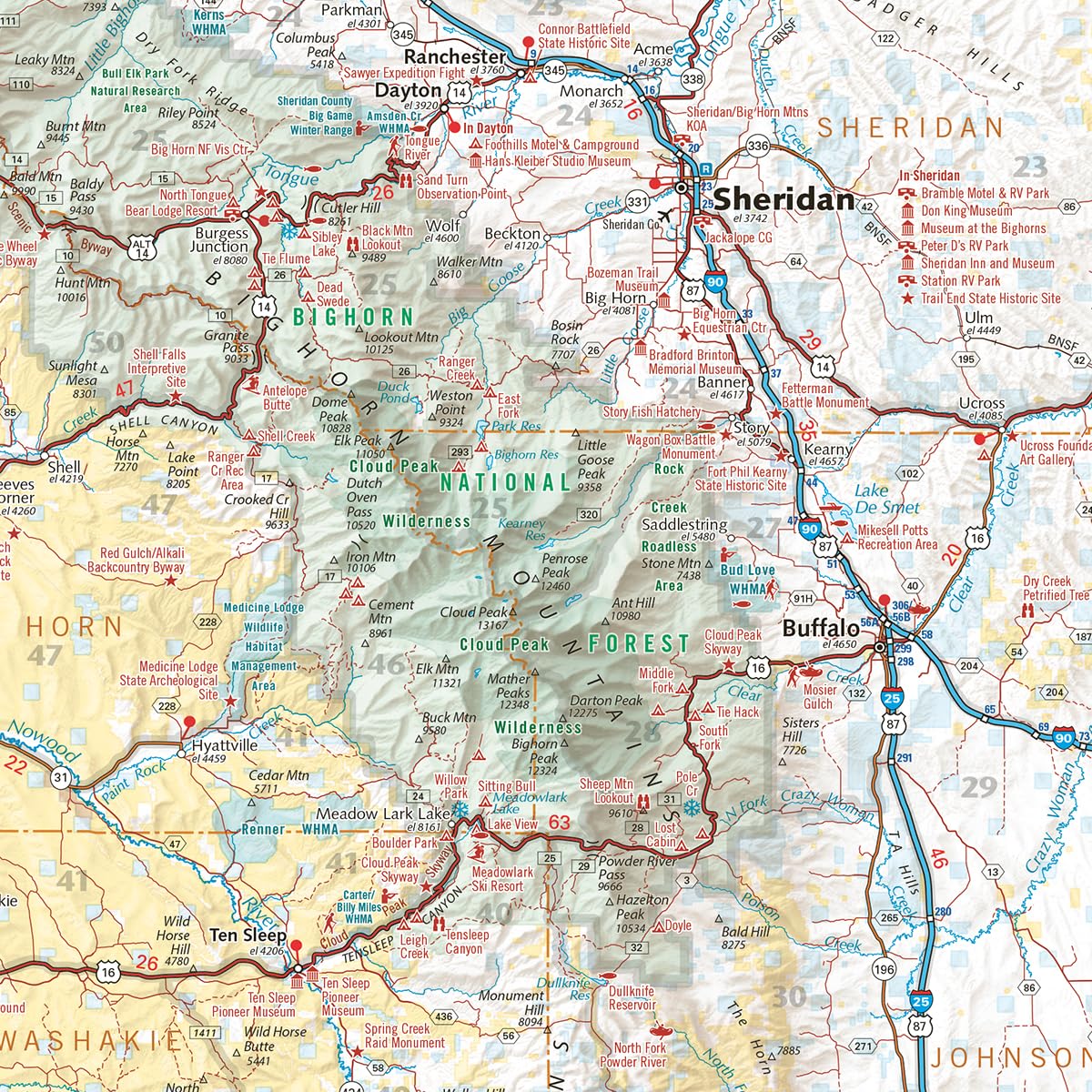 Wyoming, The Cowboy State, Recreation Map - 2025 Edition (Benchmark)