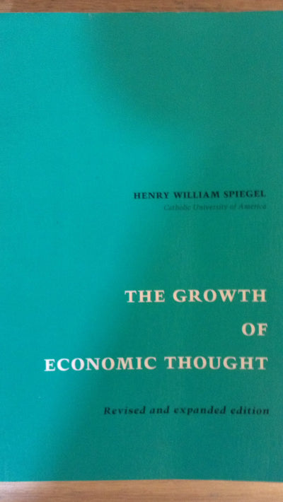 The growth of economic thought