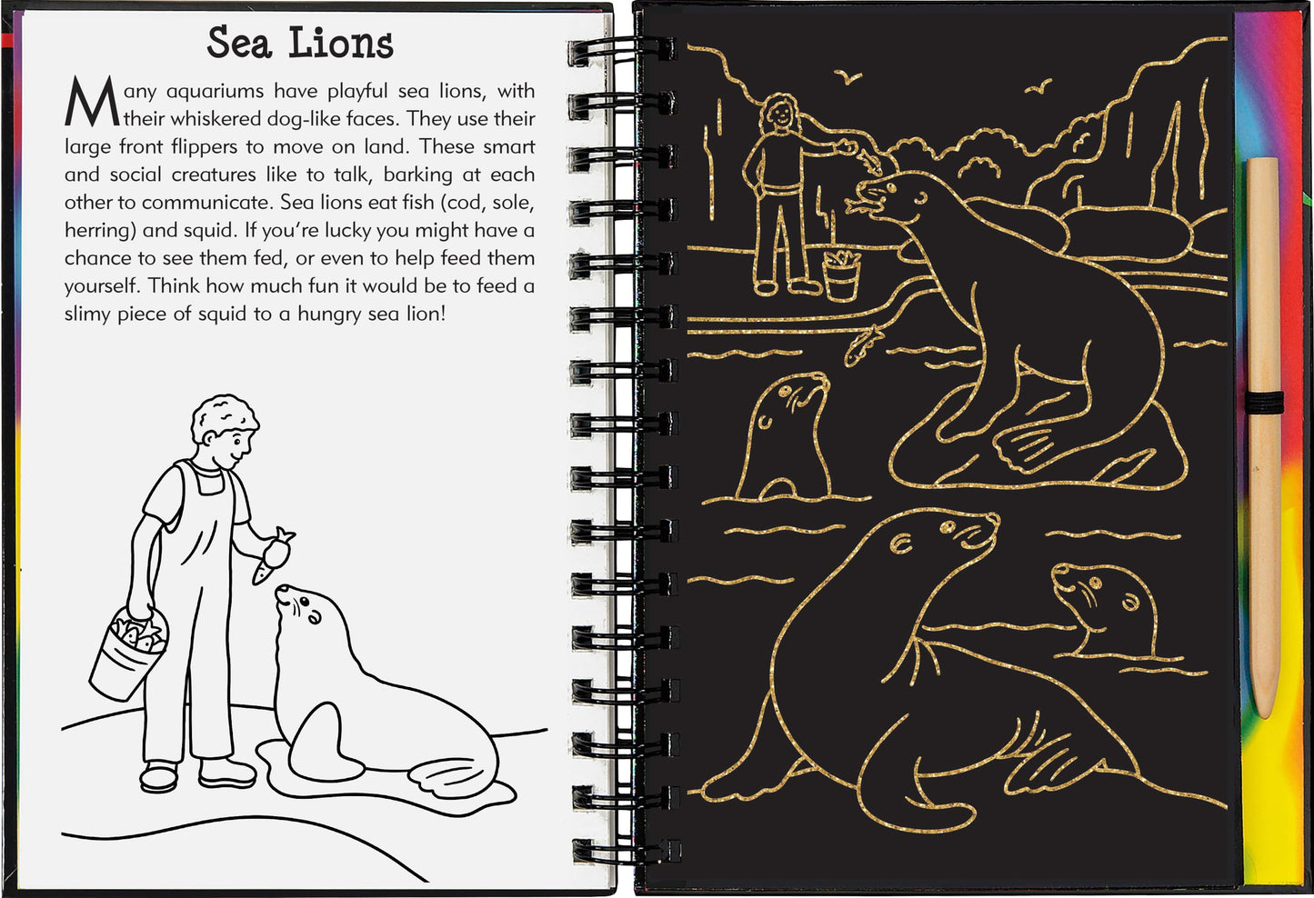 Scratch & Sketch At the Aquarium (Trace Along)