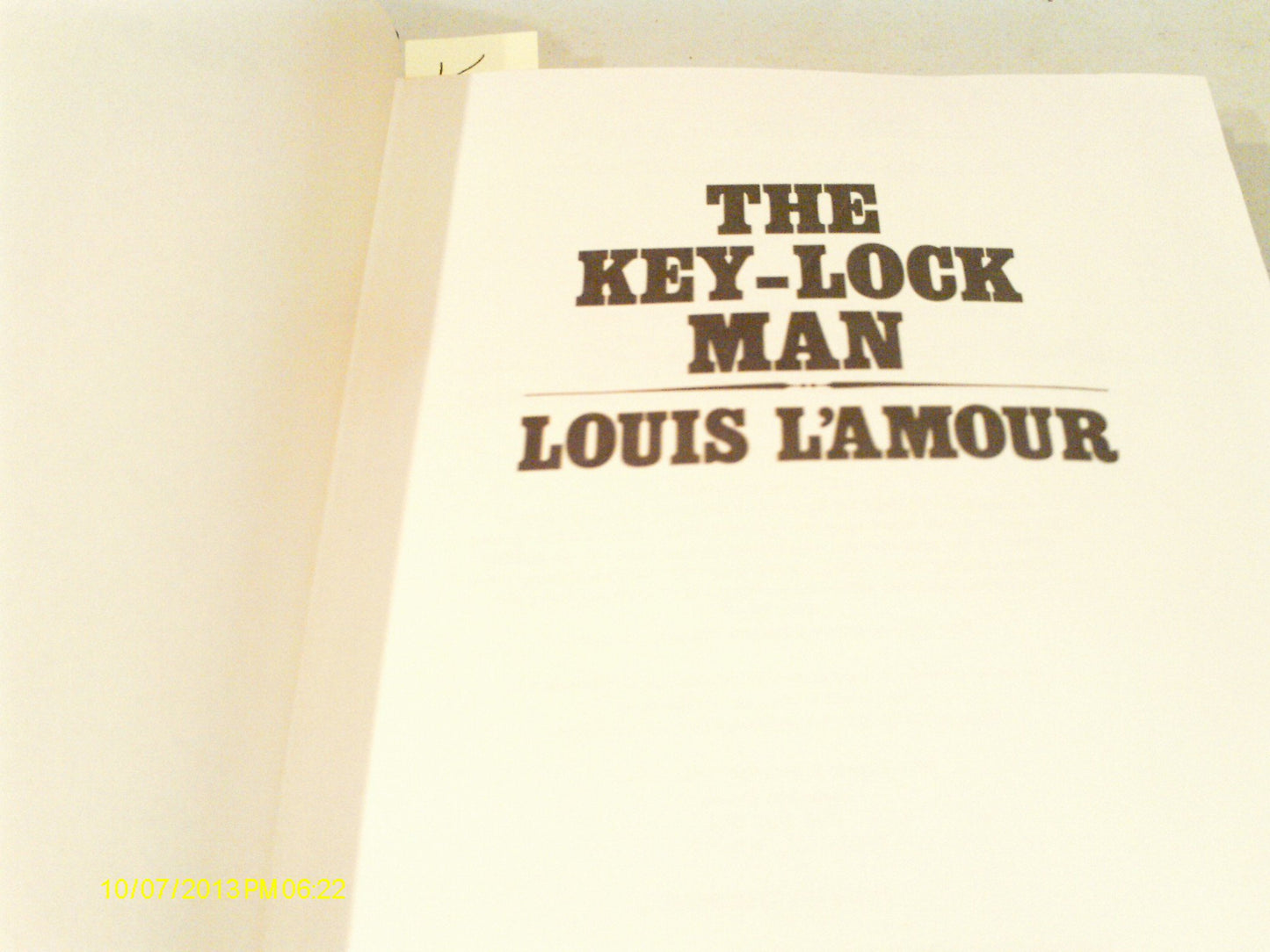 Key Lock Man (The Louis L'Amour Collection) by Louis L'Amour
