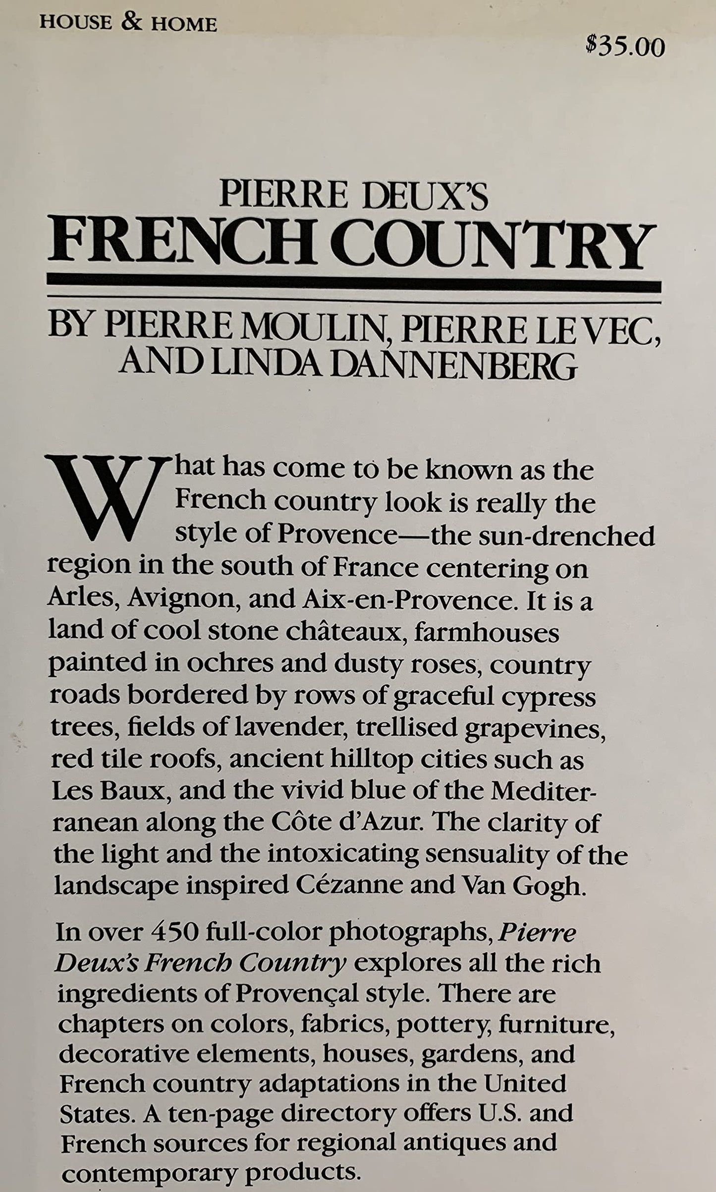 Pierre Deux's French Country: A Style and Source Book