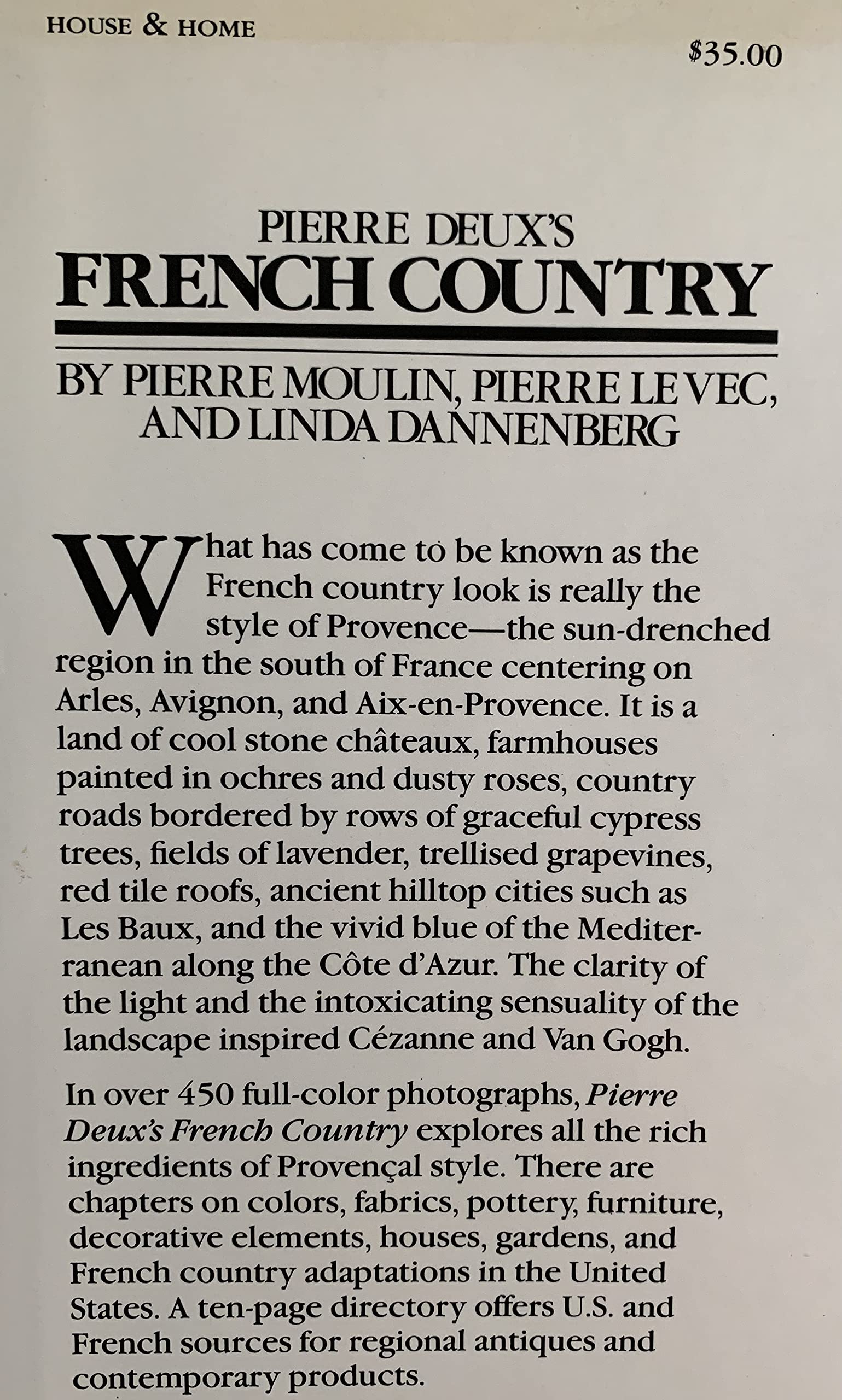 Pierre Deux's French Country: A Style and Source Book