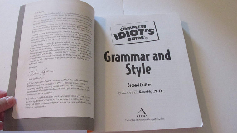 The Complete Idiot's Guide to Grammar And Style, 2nd Edition — back cover
