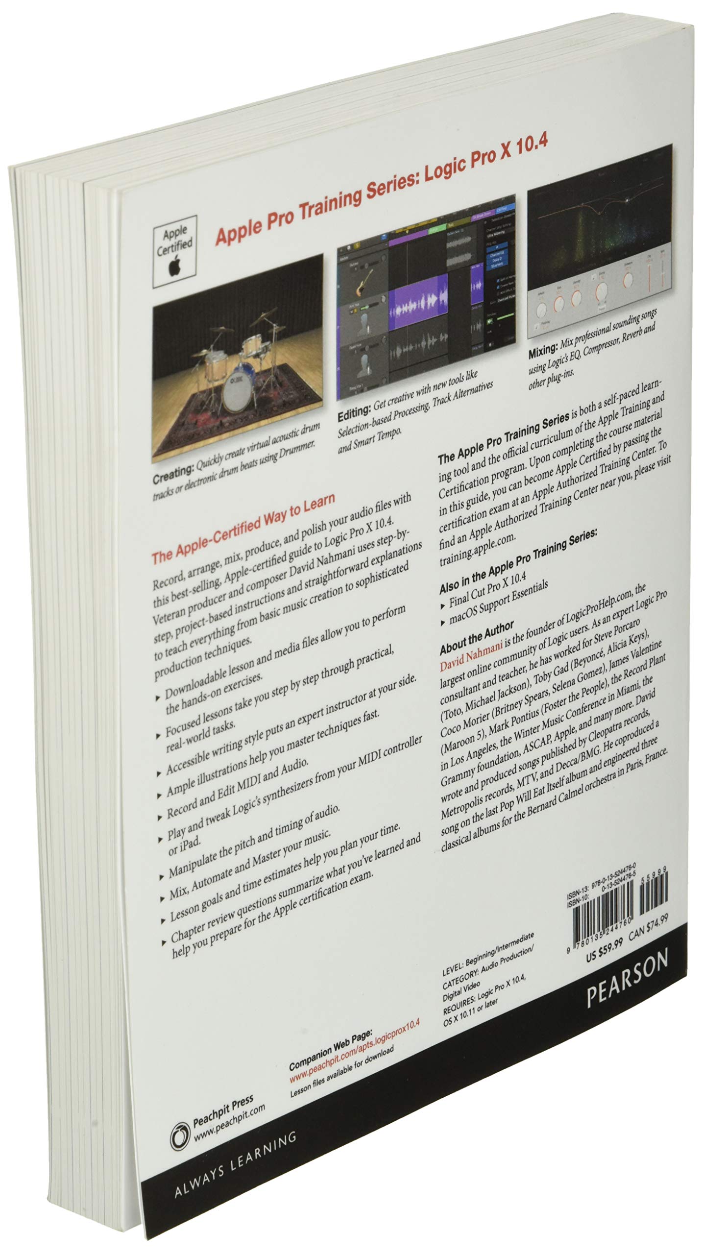 Logic Pro X 10.4 - Apple Pro Training Series: Professional Music Production