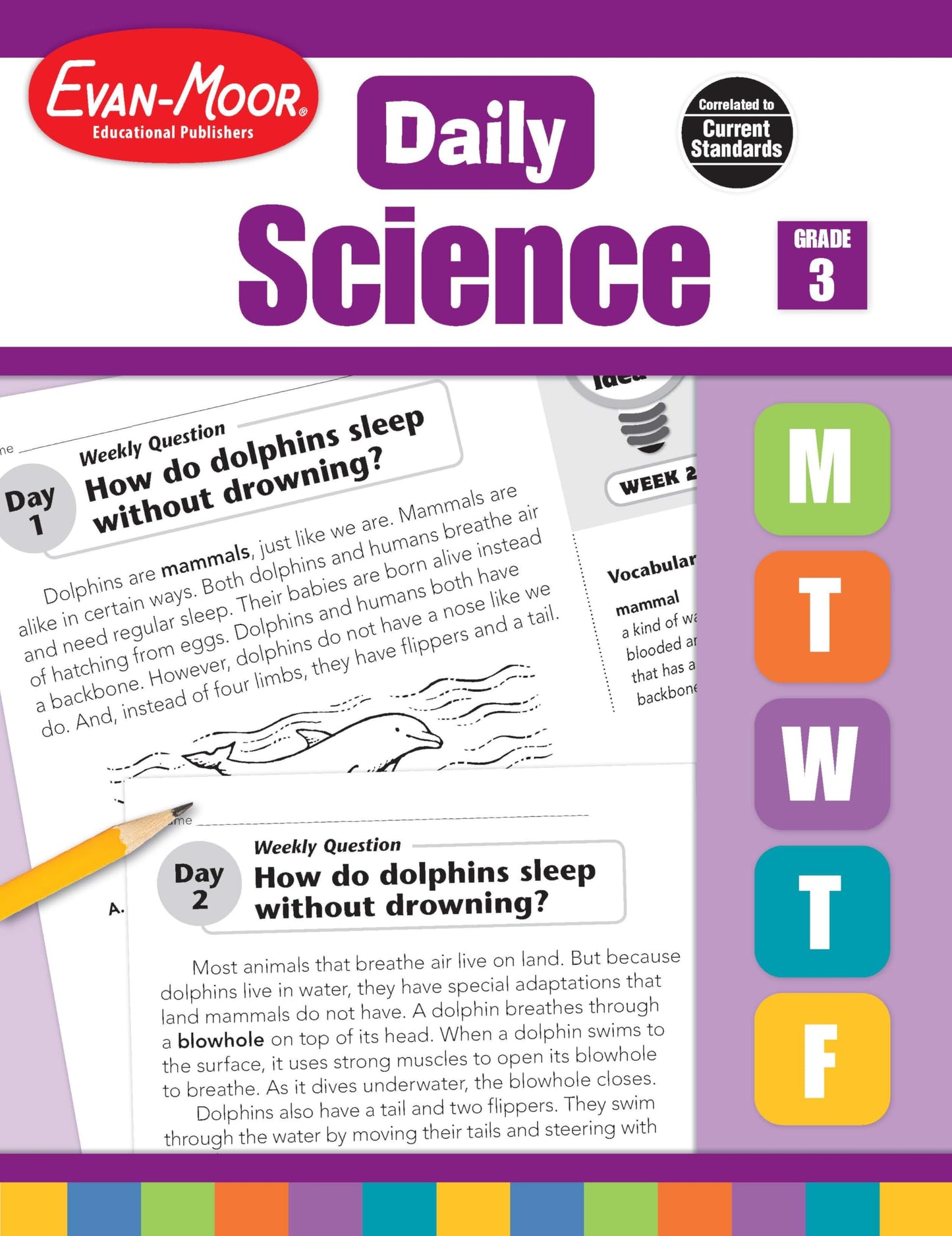 Evan-Moor Daily Science, Grade 3 Homeschooling and Classroom Resource Workbook, Printable Worksheets, Teaching Edition, Earth, Life, and Physical Science, Vocabulary, Test Prep, Hands-On Projects