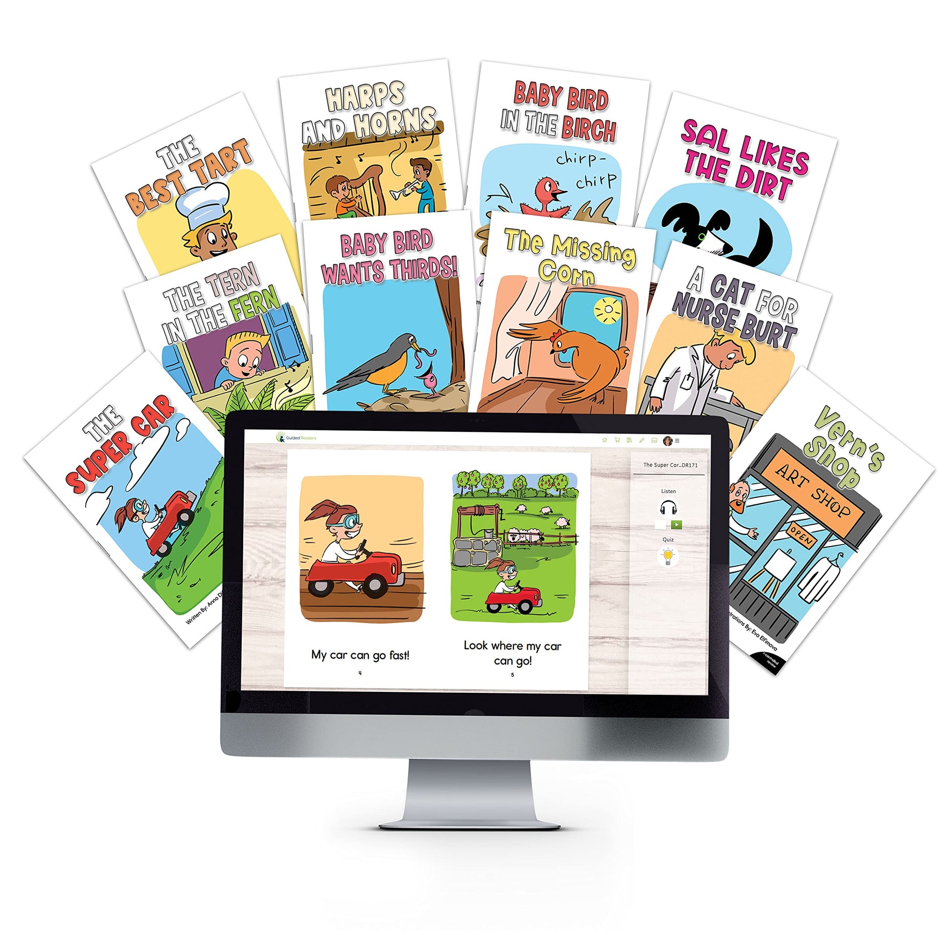 Decodable Readers: 15 R-Controlled Vowels Phonics Books for Beginning Readers Ages 4-7 Developing Decoders (Set 10)