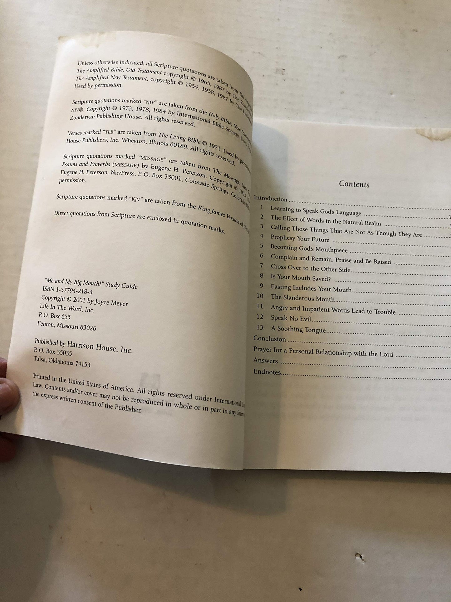 Me and My Big Mouth! (Study Guide)