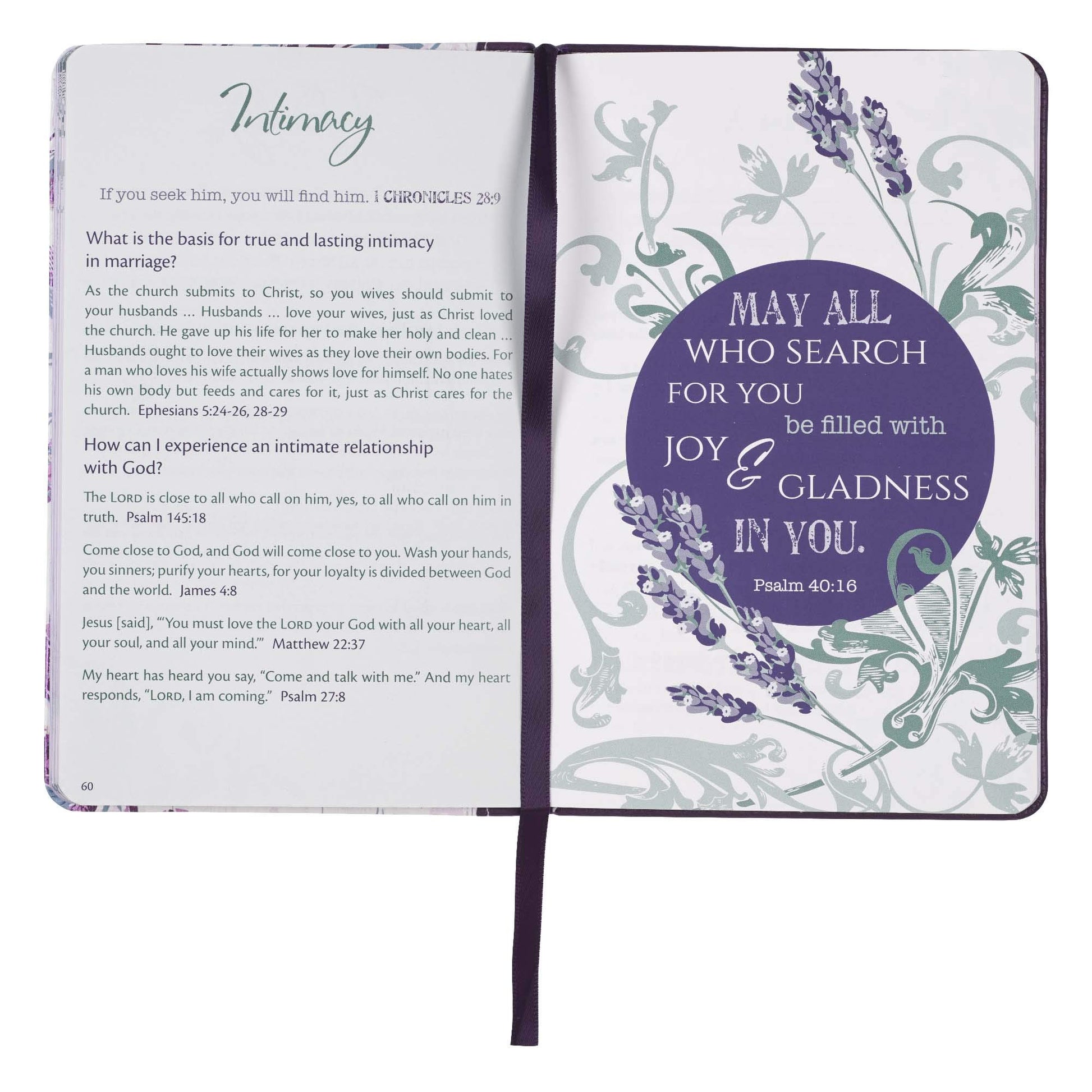 Wisdom From The Word For Women Devotional, Purple Vegan Leather