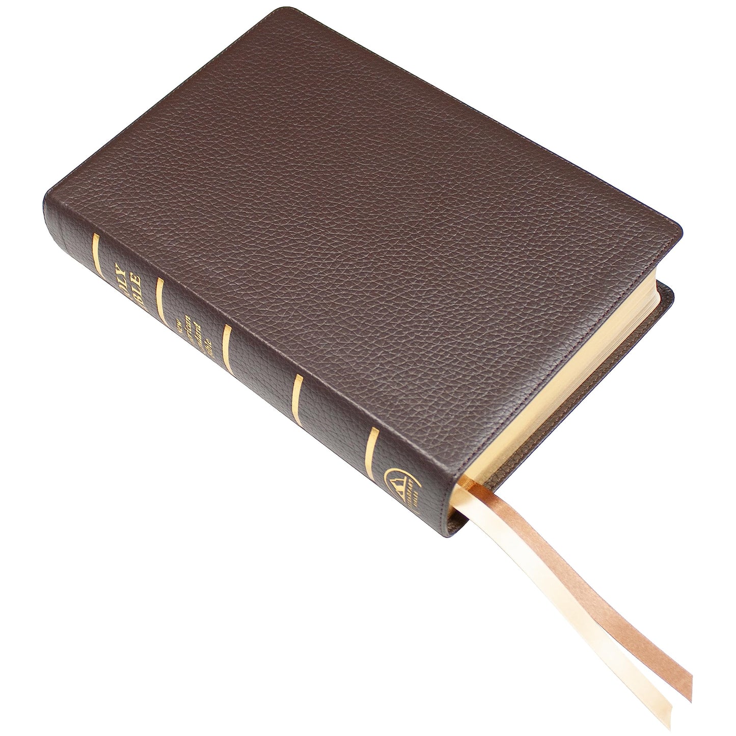 NASB Holy Bible, Large Print, Brown Premium Genuine Leather (Cowhide): 1995 New American Standard Bible in a Single-Column, Wide-Margin Format with 2 Ribbon Markers, 40 GSM Paper & Gold Page Edges