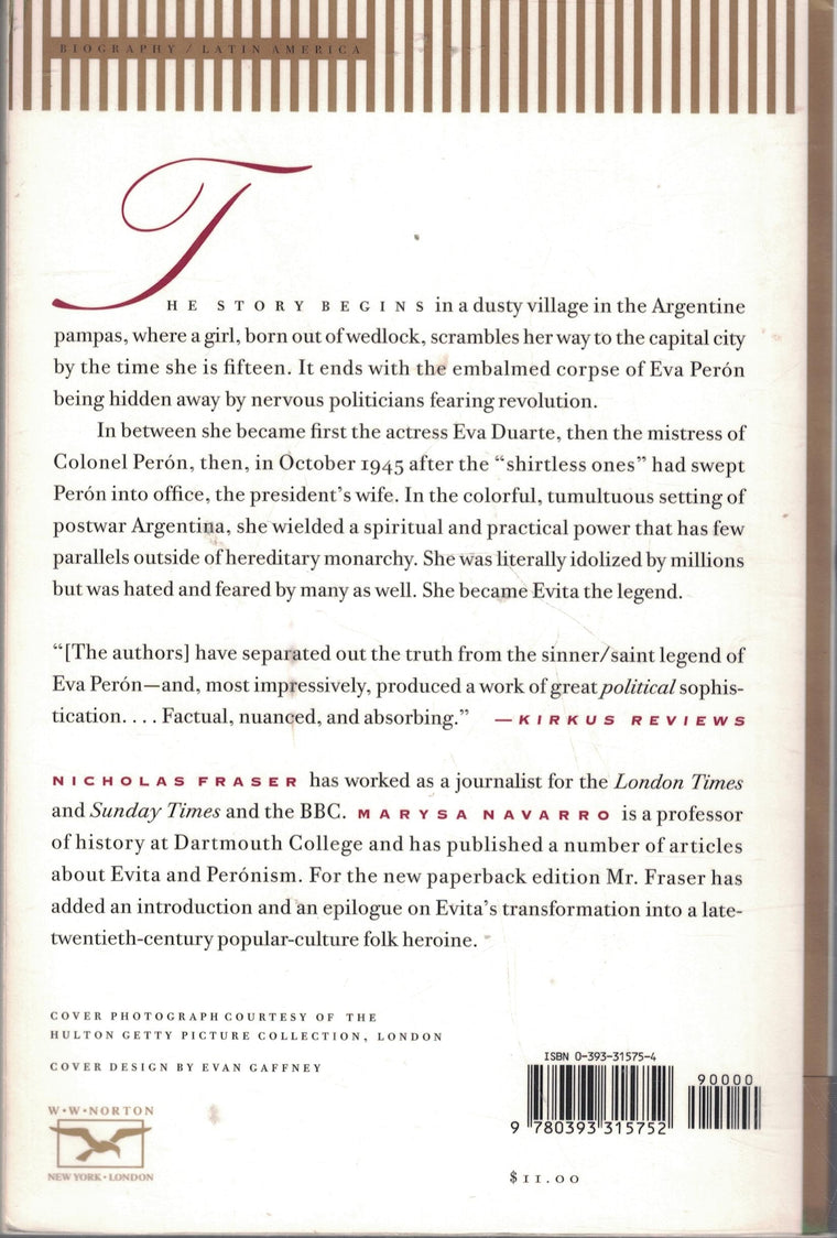 Evita: The Real Life of Eva Peron — back cover