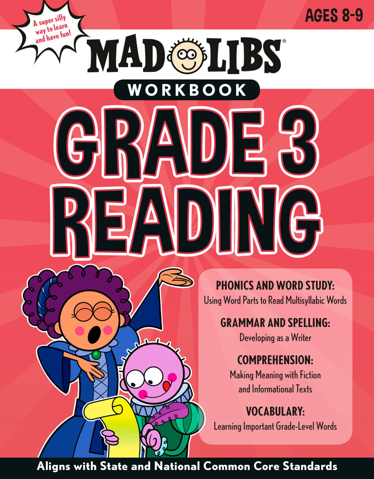 Mad Libs Workbook: Grade 3 Reading: Aligns with State and National Common Core Standards