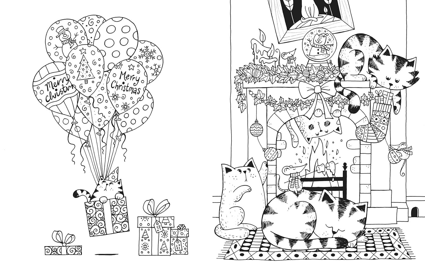 A Million Christmas Cats: Festive Felines to Color (Volume 4) (A Million Creatures to Color) (Volume 8)