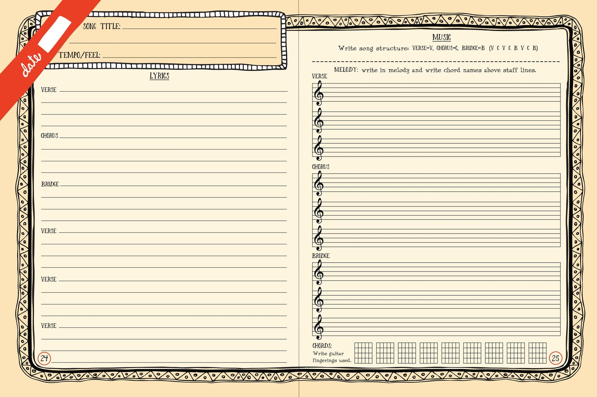 Songwriter's Journal (Diary, Notebook)