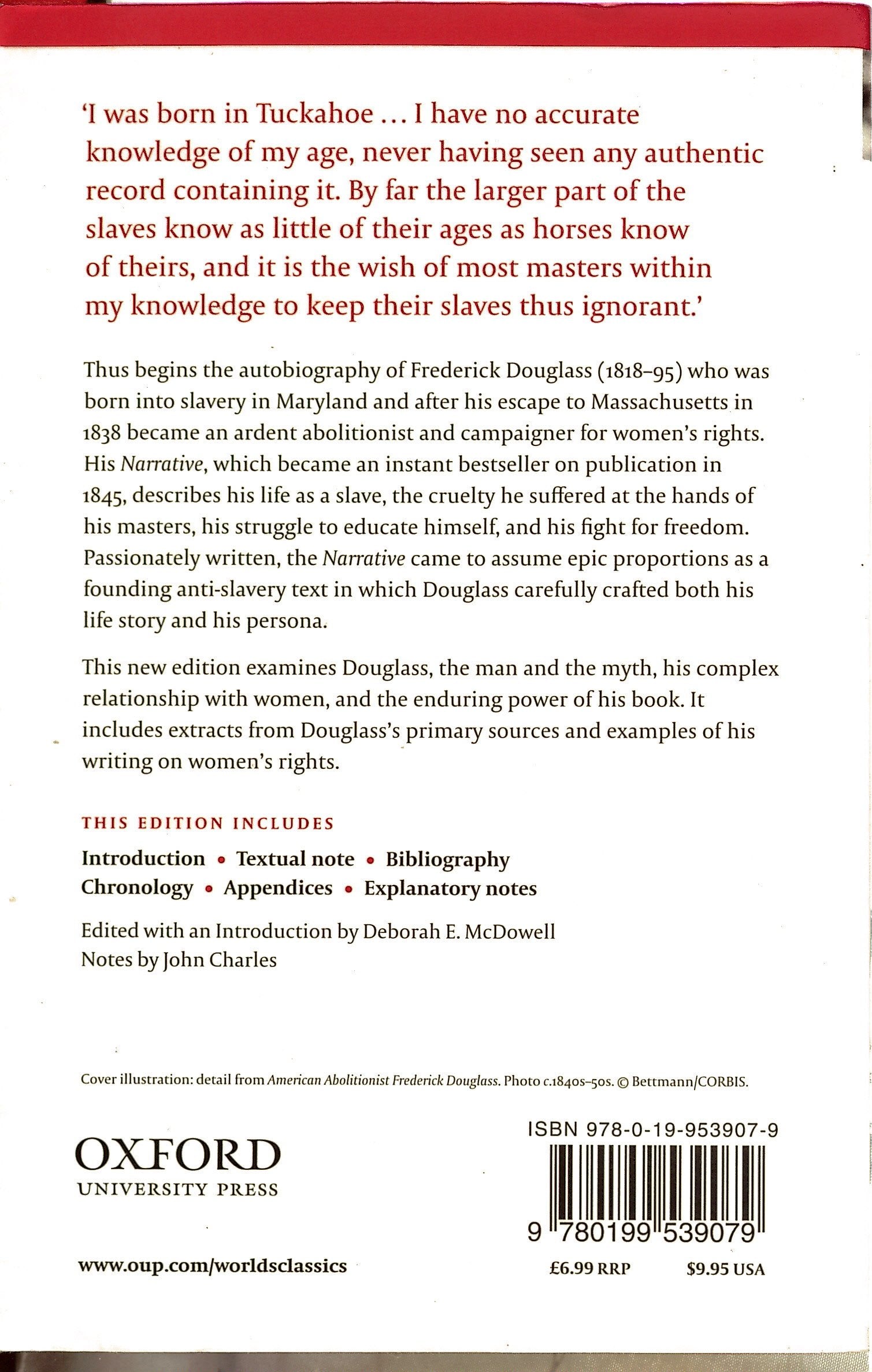 Narrative of the Life of Frederick Douglass, an American Slave (Oxford World's Classics)