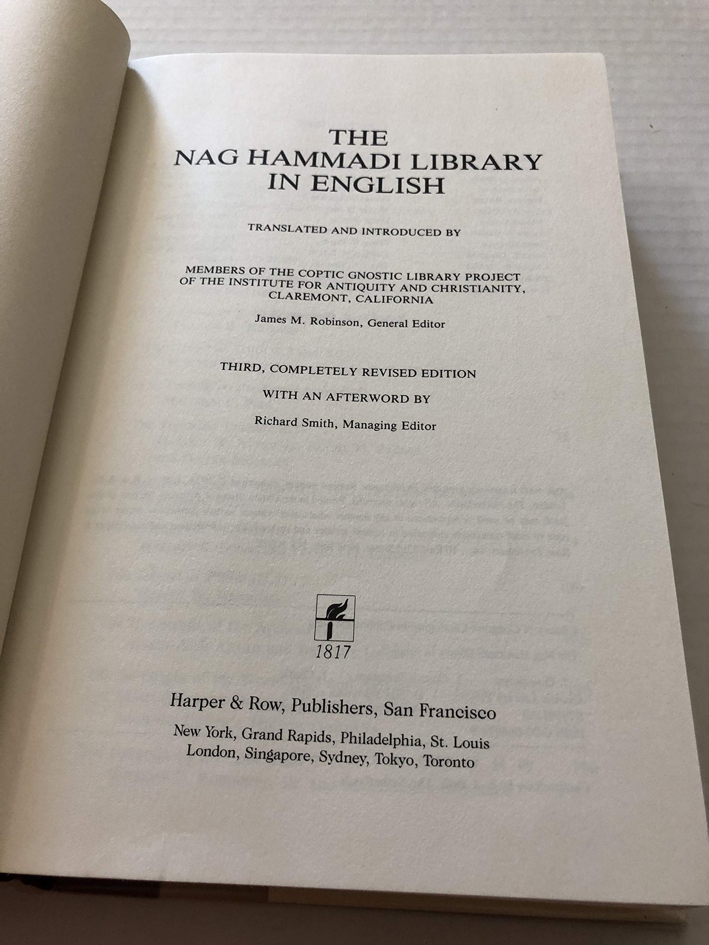 The Nag Hammadi Library in English by James M. Robinson