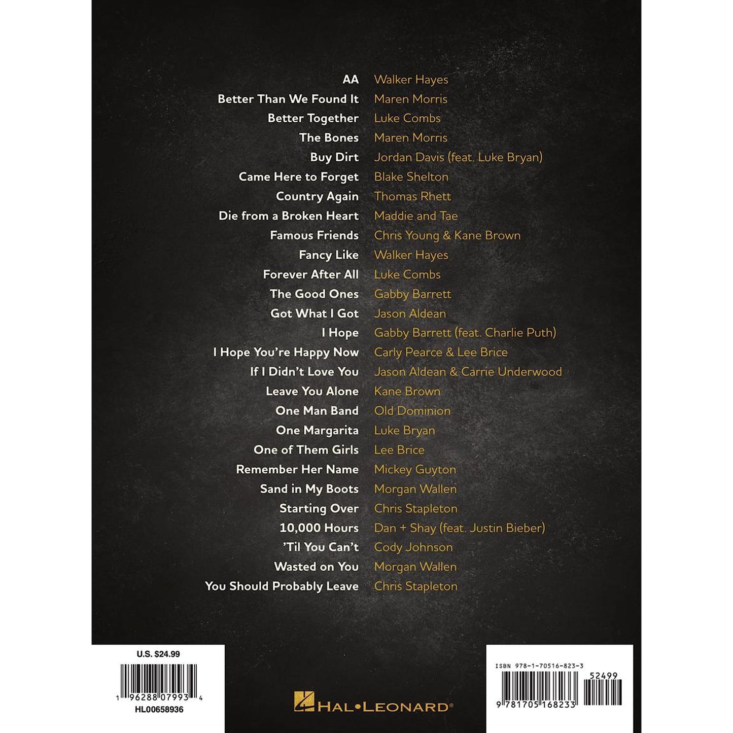 Popular Country Sheet Music: 27 Hits from 2020-2022 Arranged for Piano/Vocal/Guitar