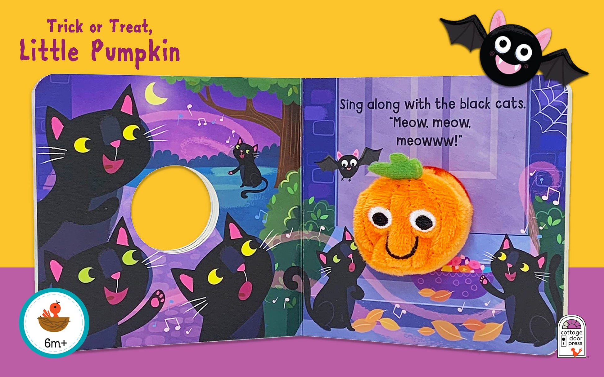Trick Or Treat Little Pumpkin Finger Puppet Halloween Board Book Ages 0-4 (Children's Interactive Finger Puppet Board Book)