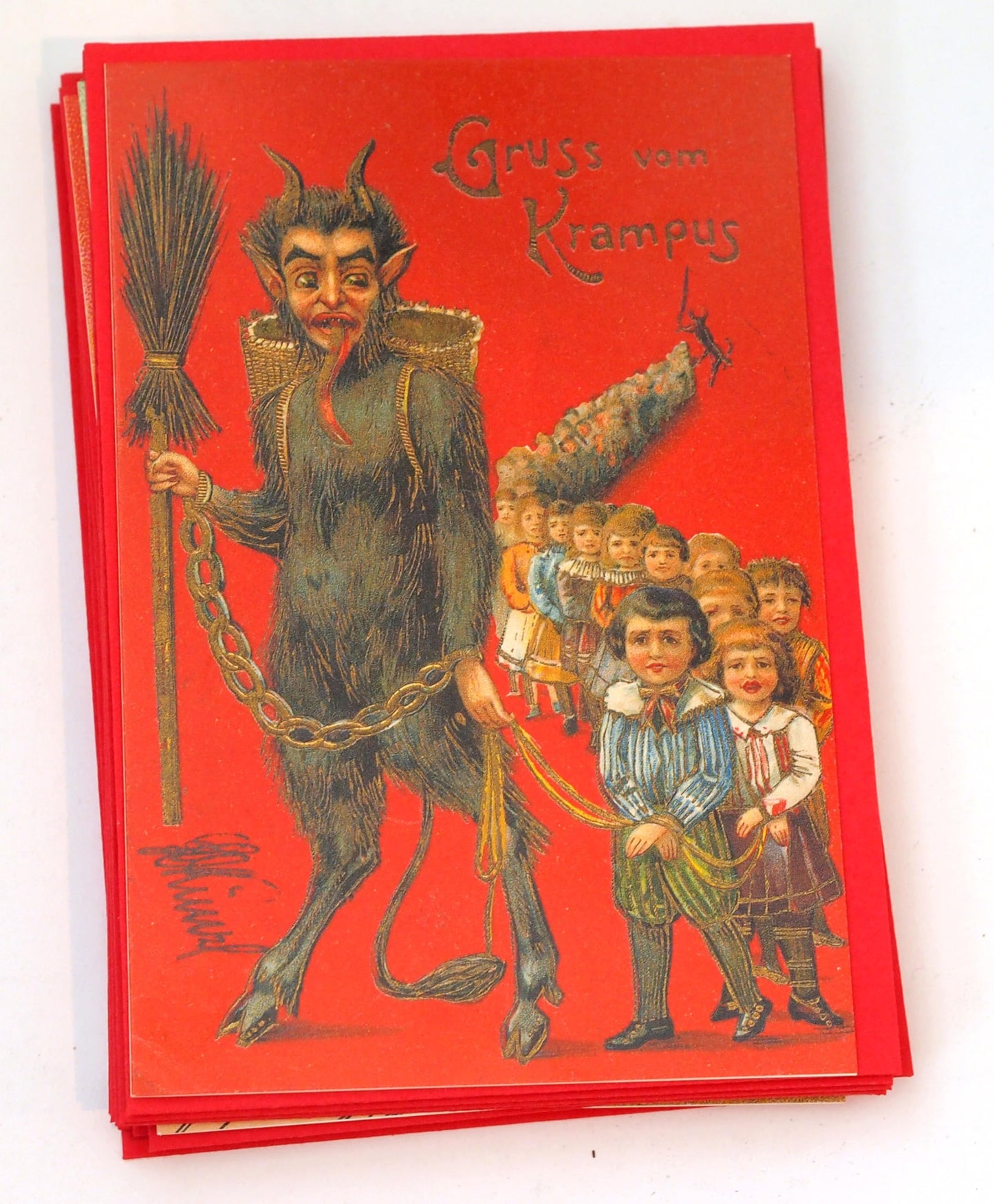 Krampus Greeting Cards Set One: 20 Assorted Cards in Deluxe Tin