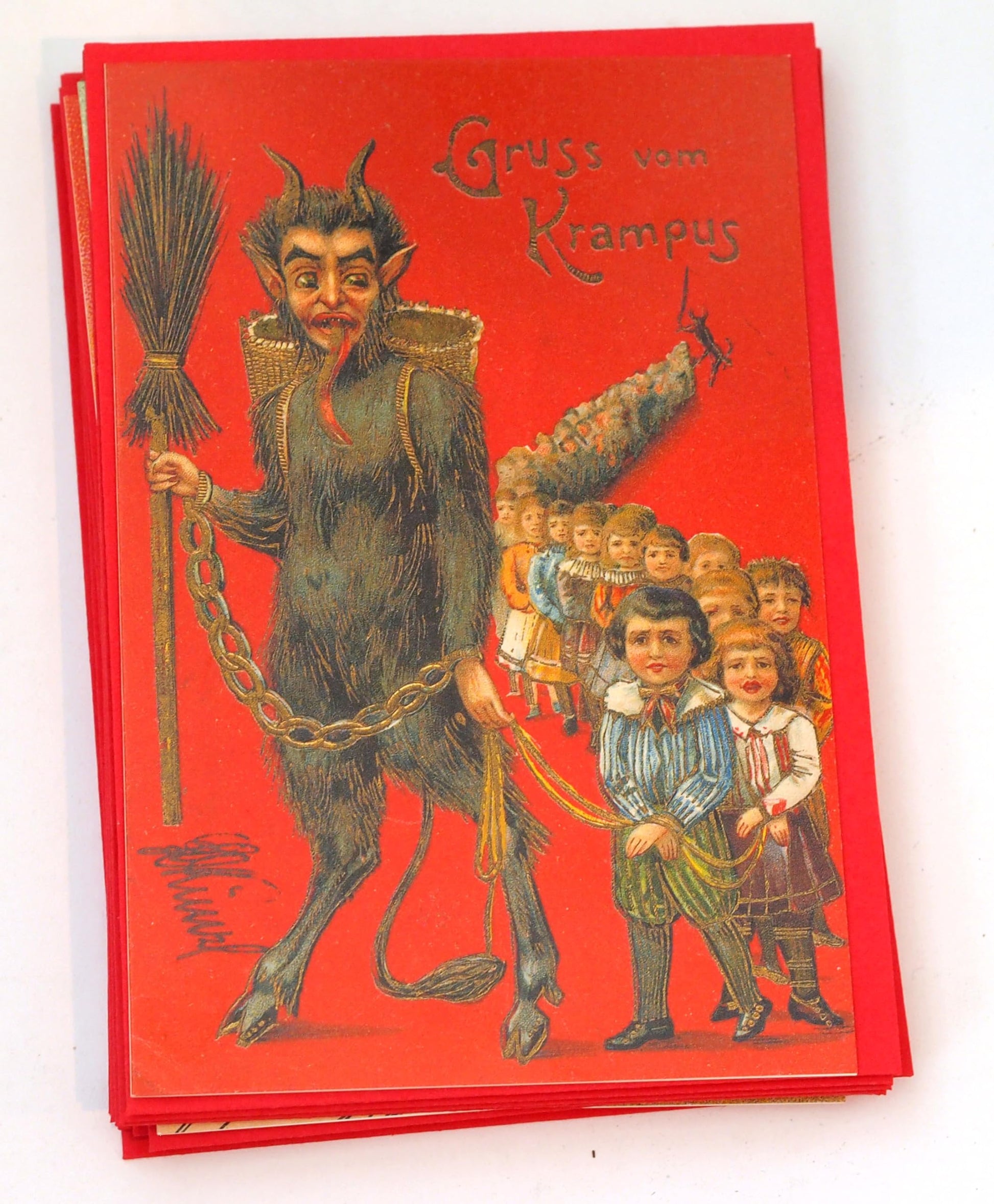 Krampus Greeting Cards Set One: 20 Assorted Cards in Deluxe Tin