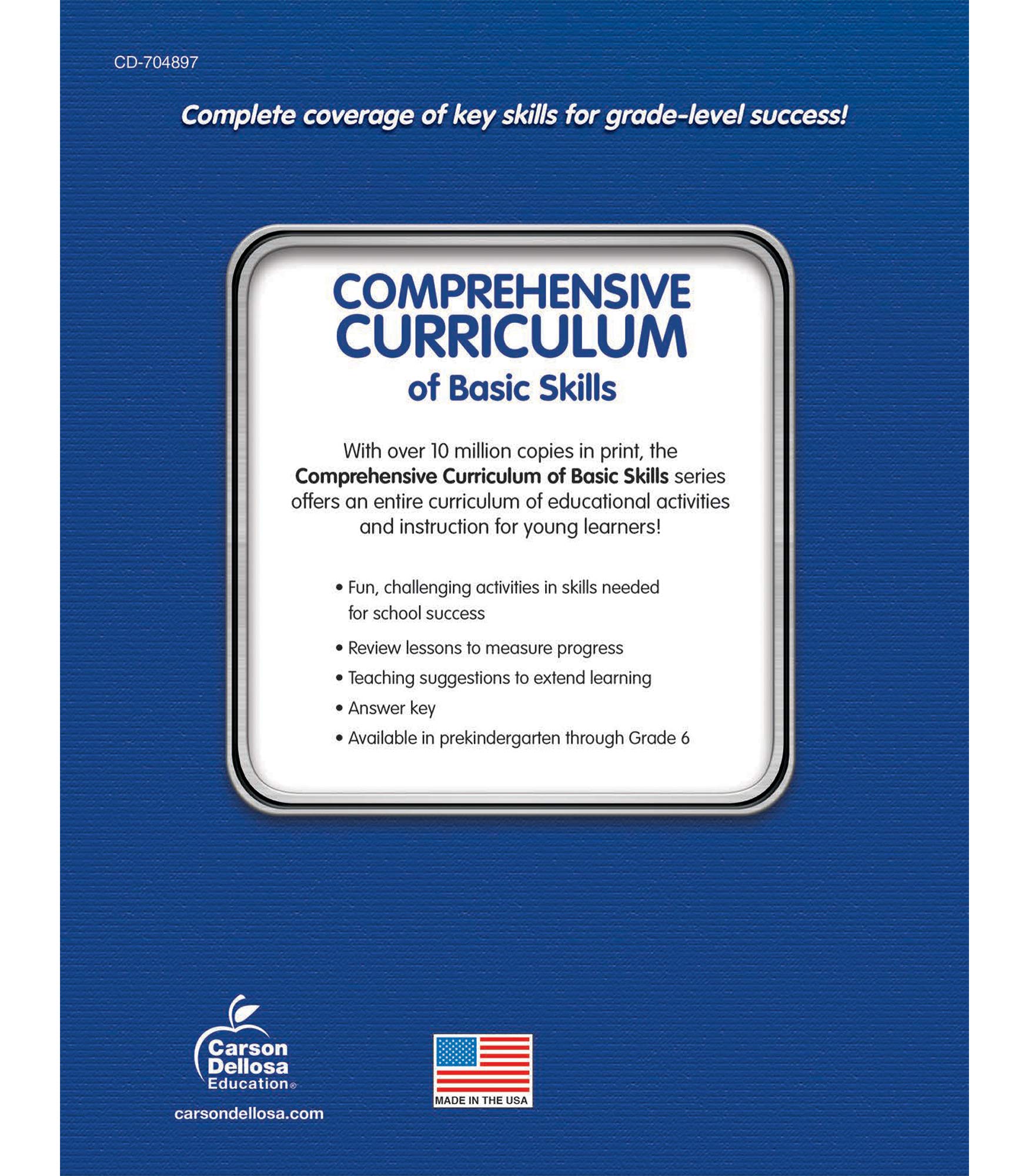 Carson Dellosa Comprehensive Curriculum of Basic Skills 4th Grade Workbook, Reading Comprehension, Language Arts, Spelling, Grammar, Math, and Writing Practice, Classroom or Homeschool Curriculum