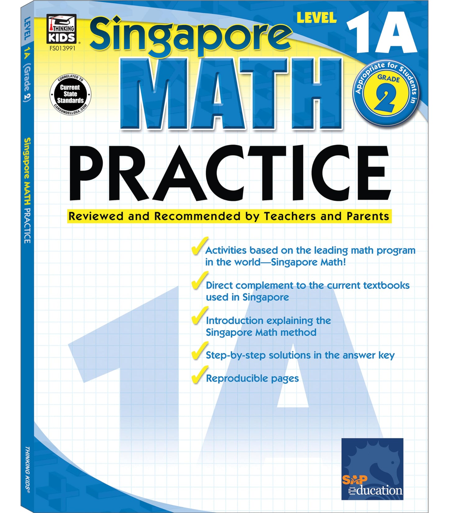 Singapore Math Practice Workbook-Level 1A, Grade 2 Math Book
