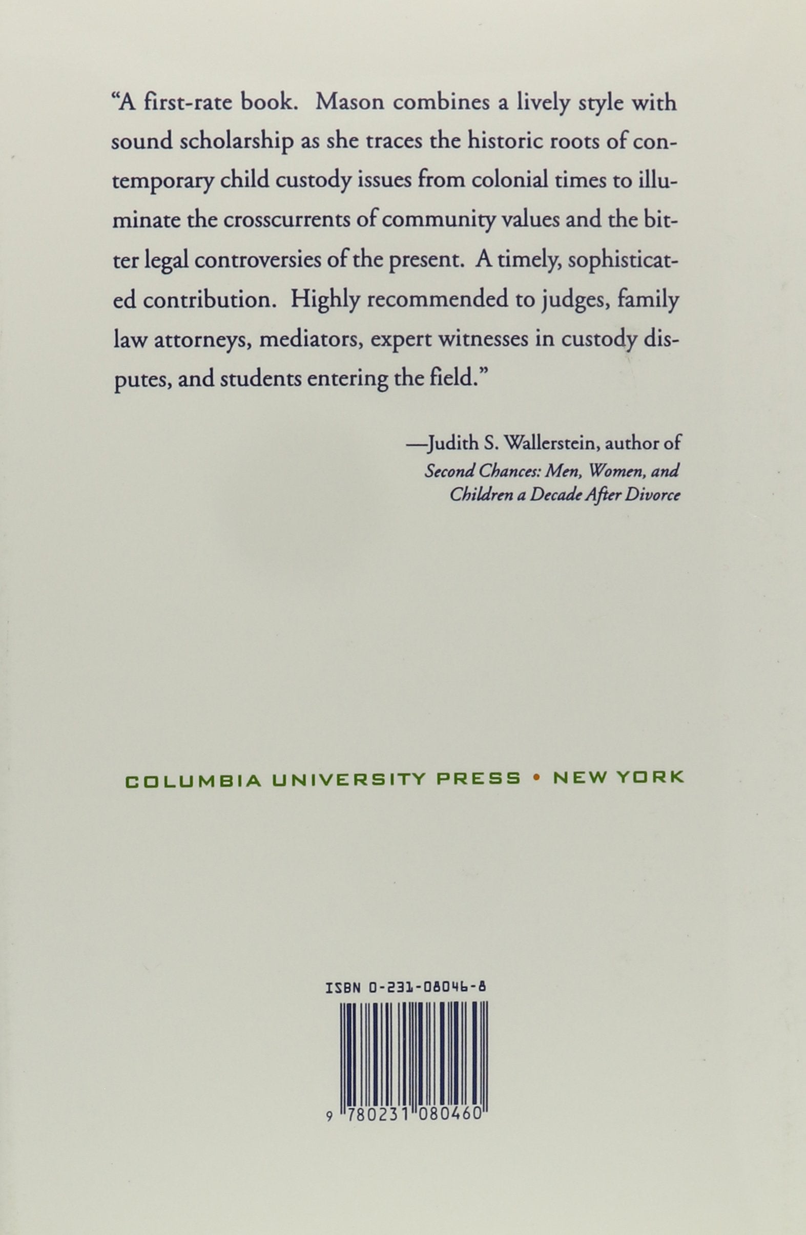 From Father's Property to Children's Rights: The History of Child Custody in the United States