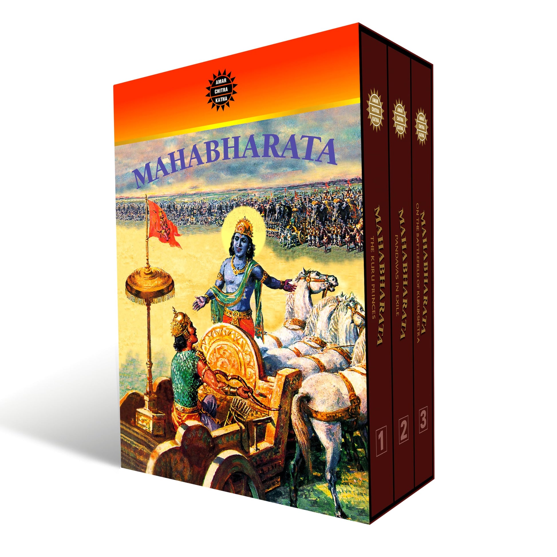 Mahabharata Collection: 42 Books in 3 Volumes  Indian Mythology & History  Children's Comic Books  Amar Chitra Katha