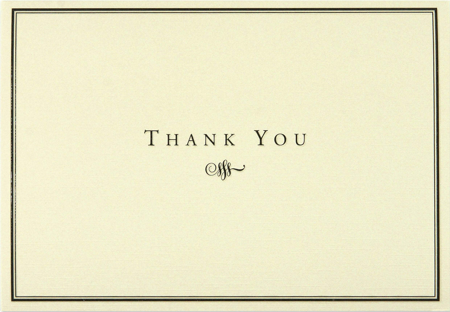 Black and Cream Thank You Cards