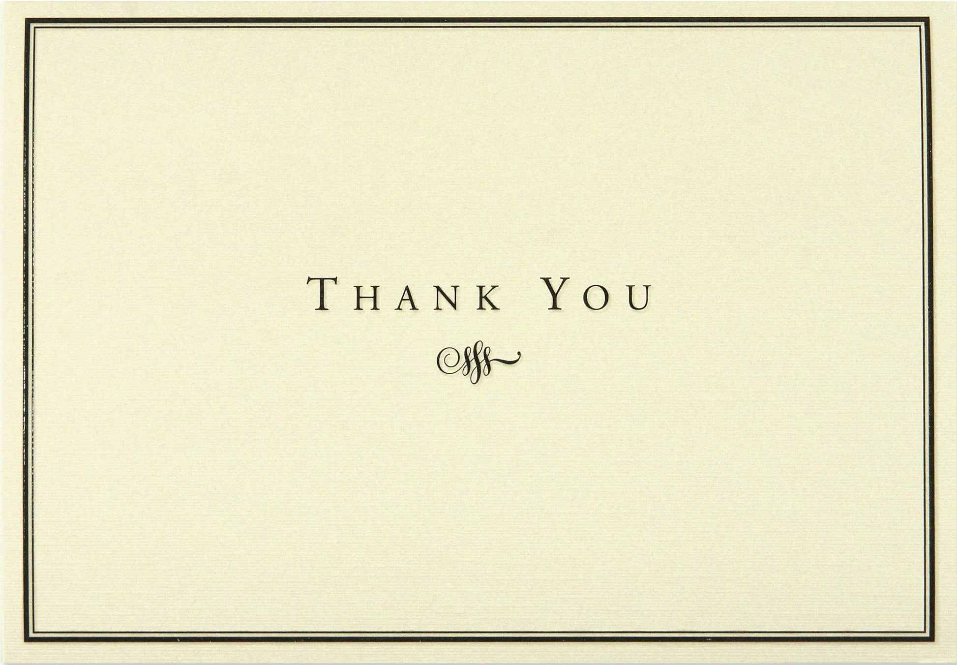 Black and Cream Thank You Cards