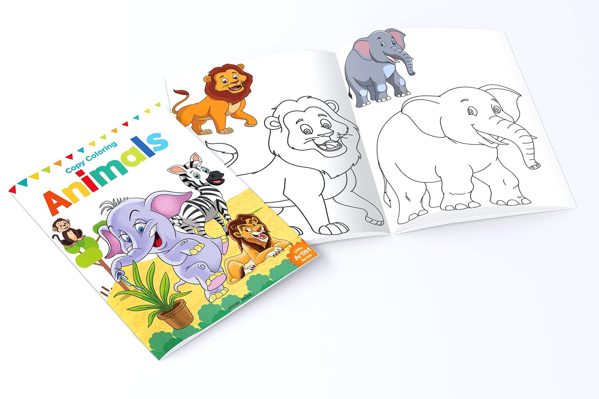Little Artist Copy Colouring Boxset : Pack of 8 Books (Birds, Sea Animals, Fruits, Vegetables, Dinosaurs, Cars and People Around Us)