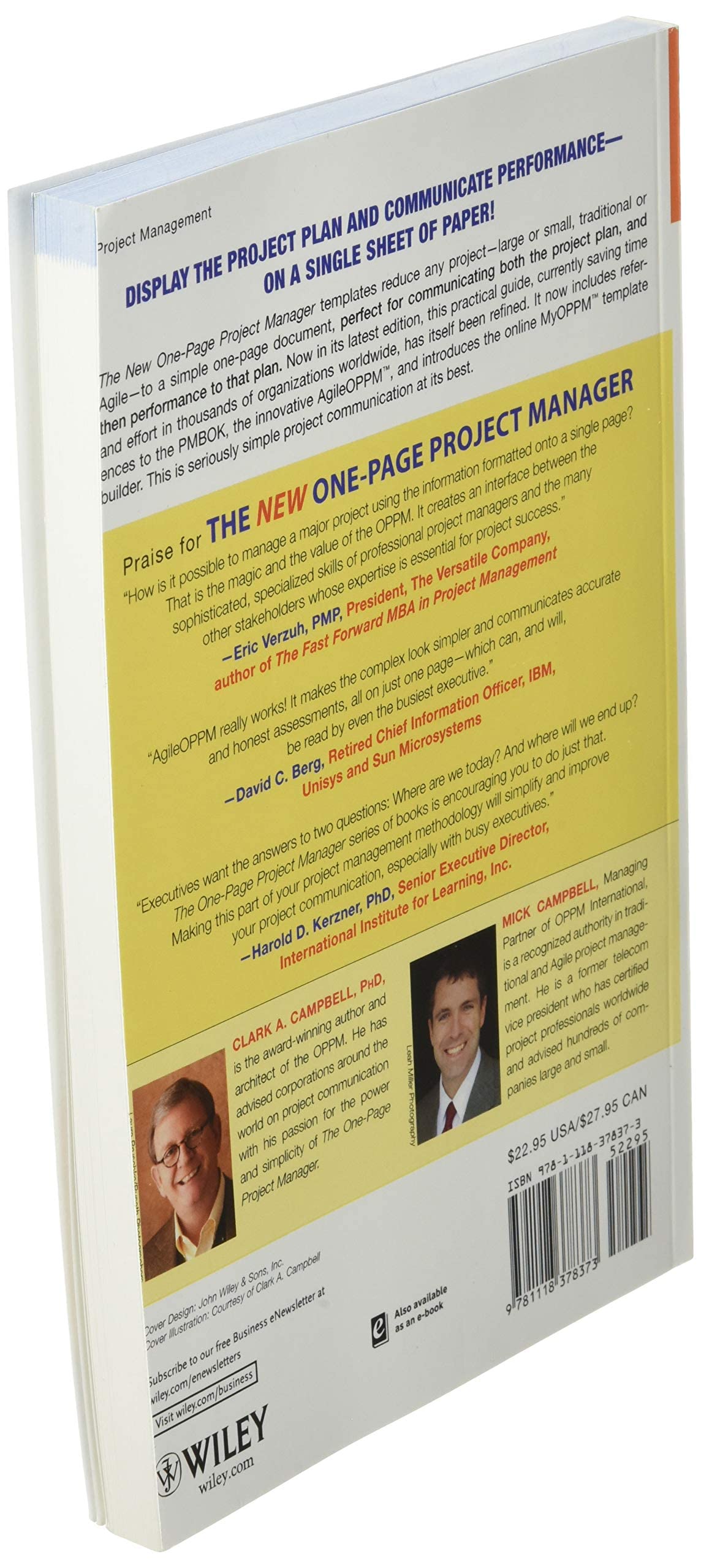 The New One-Page Project Manager: Communicate and Manage Any Project With A Single Sheet of Paper