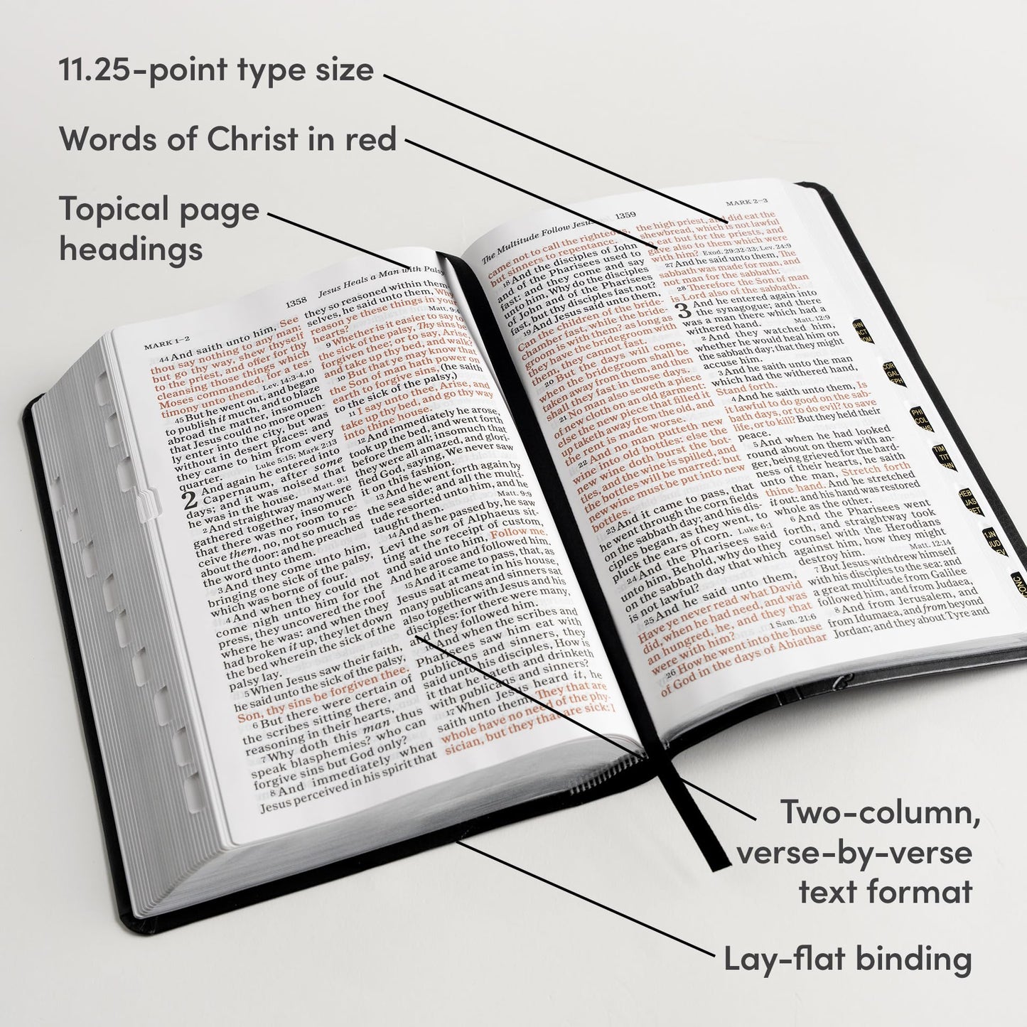 KJV Large Print Personal Size Reference Bible, Charcoal LeatherTouch Crown of Thorns, Indexed, KJV Holy Bible, Red Letter, Pure Cambridge Text, Presentation Page, Cross-References, Full-Color Maps
