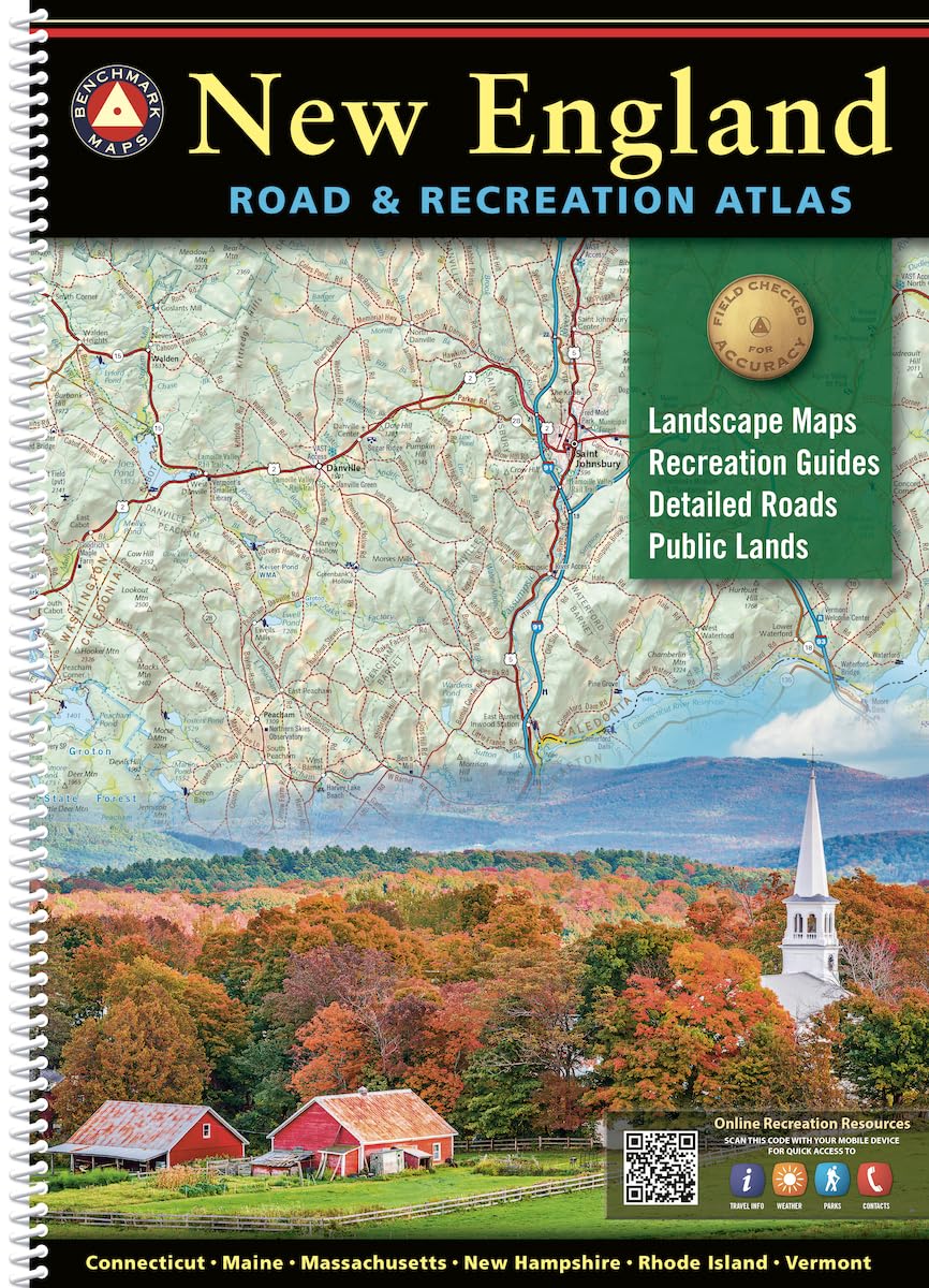 New England Road and Recreation Atlas - 1st Edition, 2025 (Benchmark)