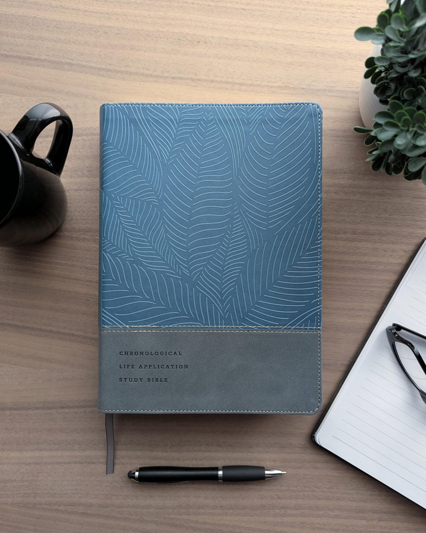 KJV Chronological Life Application Study Bible, Second Edition (LeatherLike, Palm Forest Blue)
