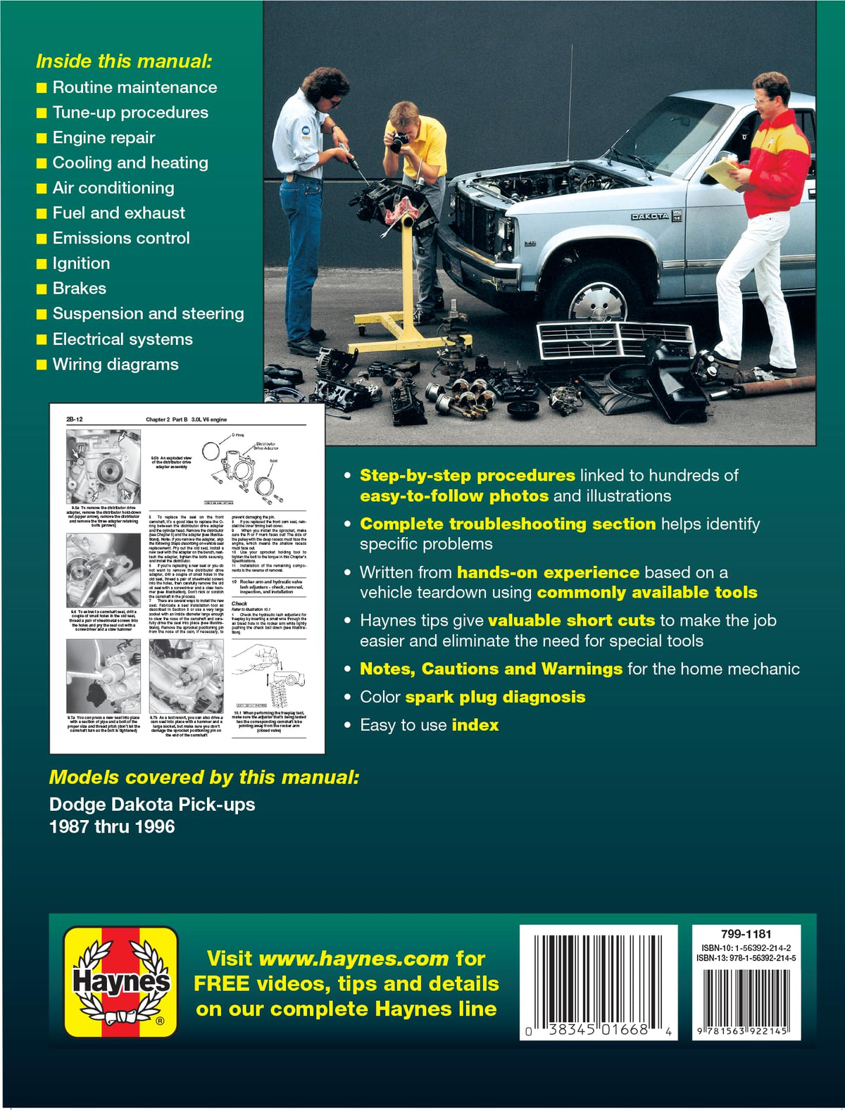 Dodge Dakota Pick-up (87-96) Haynes Repair Manual