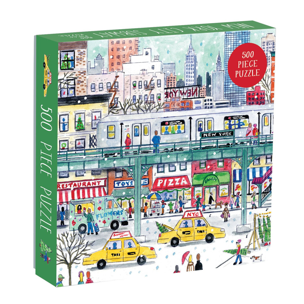 Galison Michael Storrings 500 Piece New York City Jigsaw Puzzle for Adults and Families, Holiday Puzzle with Winter Scenery in New York City (ERROR:#N/A)