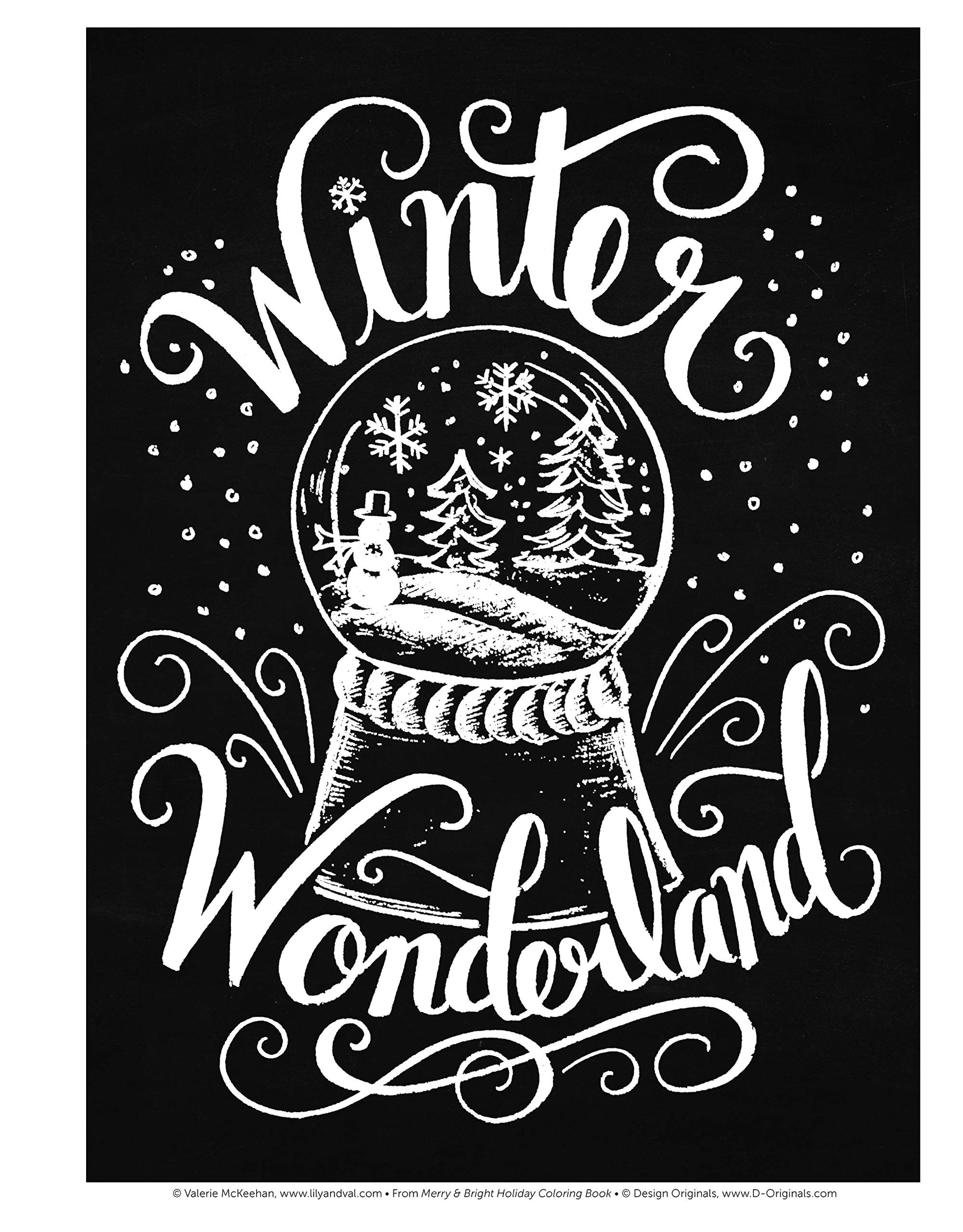 Merry & Bright Holiday Coloring Book (Design Originals) A Festive Christmas Coloring Wonderland of Snowmen, Ice Skates, and Quirky Critters on High-Quality Perforated Pages that Resist Bleed Through