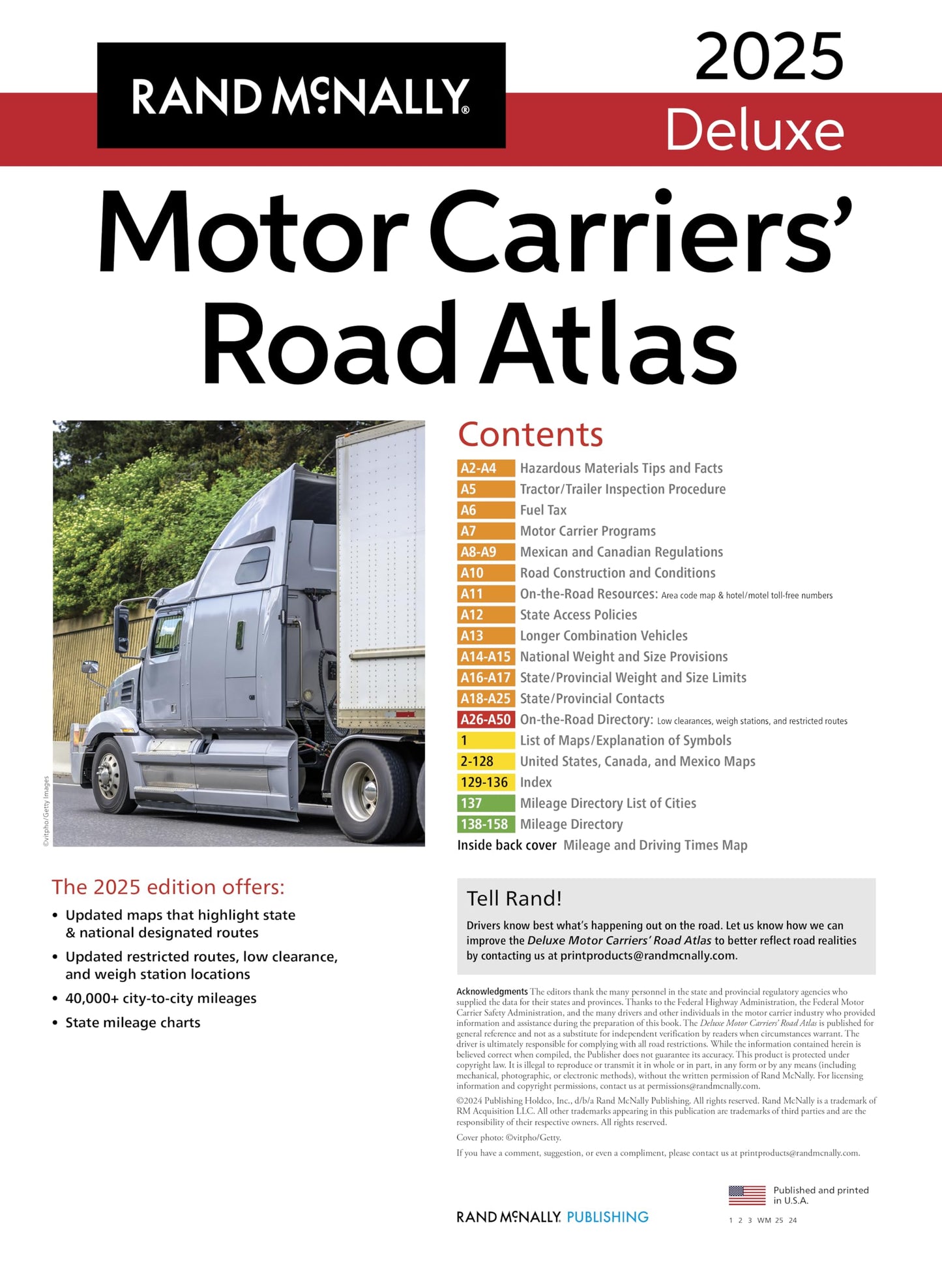 Rand McNally 2025 Deluxe Motor Carriers' Road Atlas