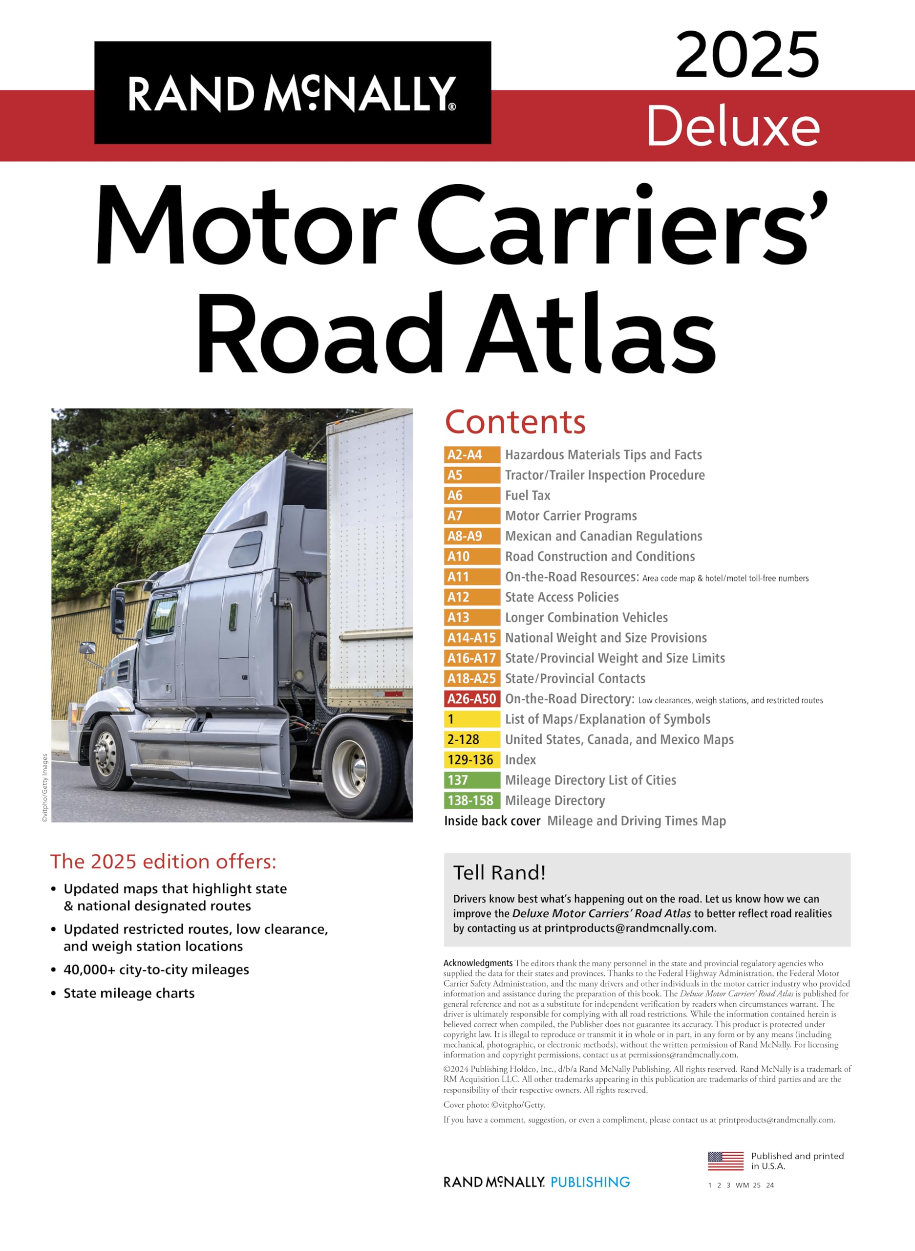 Rand McNally 2025 Deluxe Motor Carriers' Road Atlas