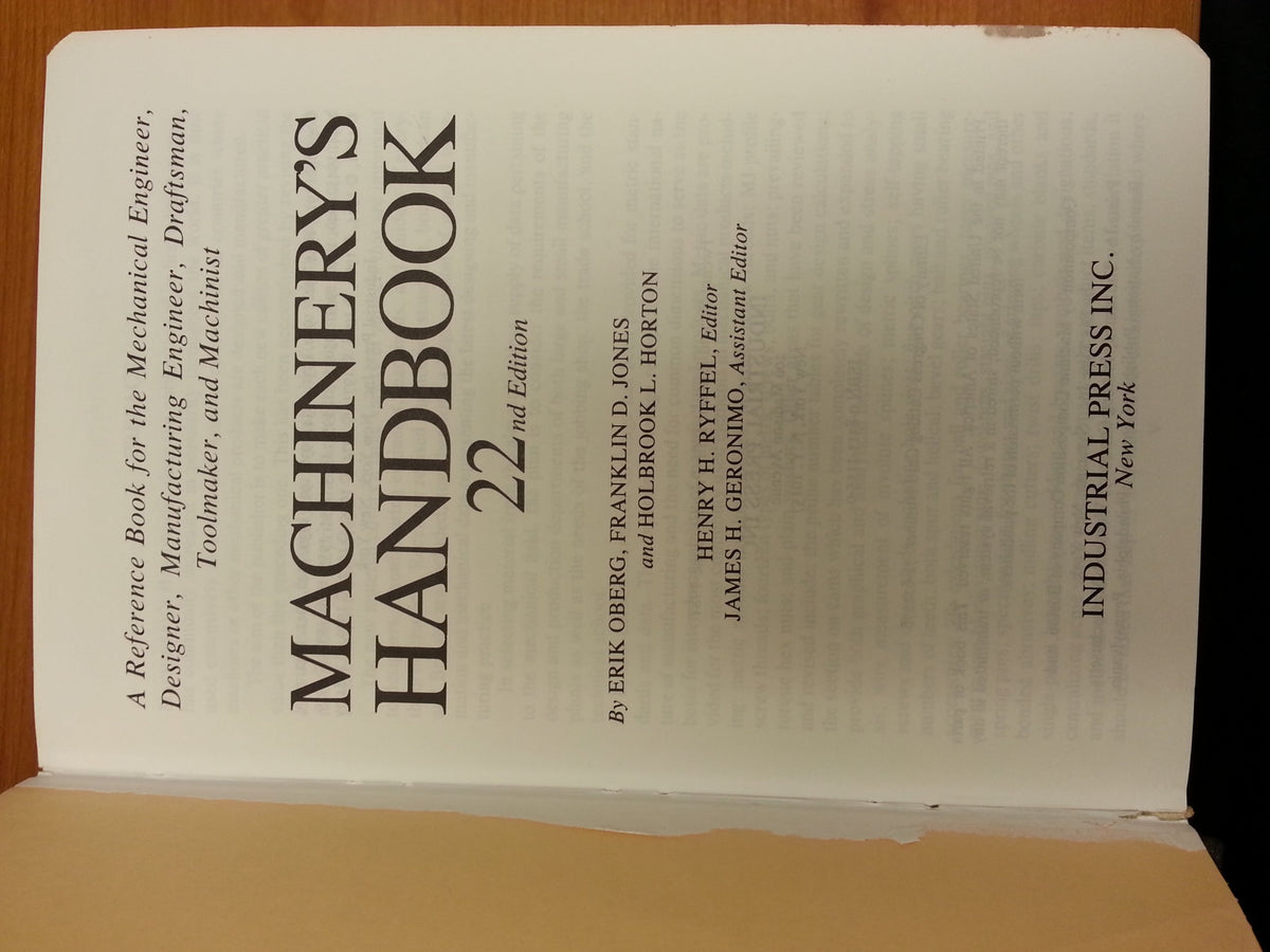 Machinery's Handbook