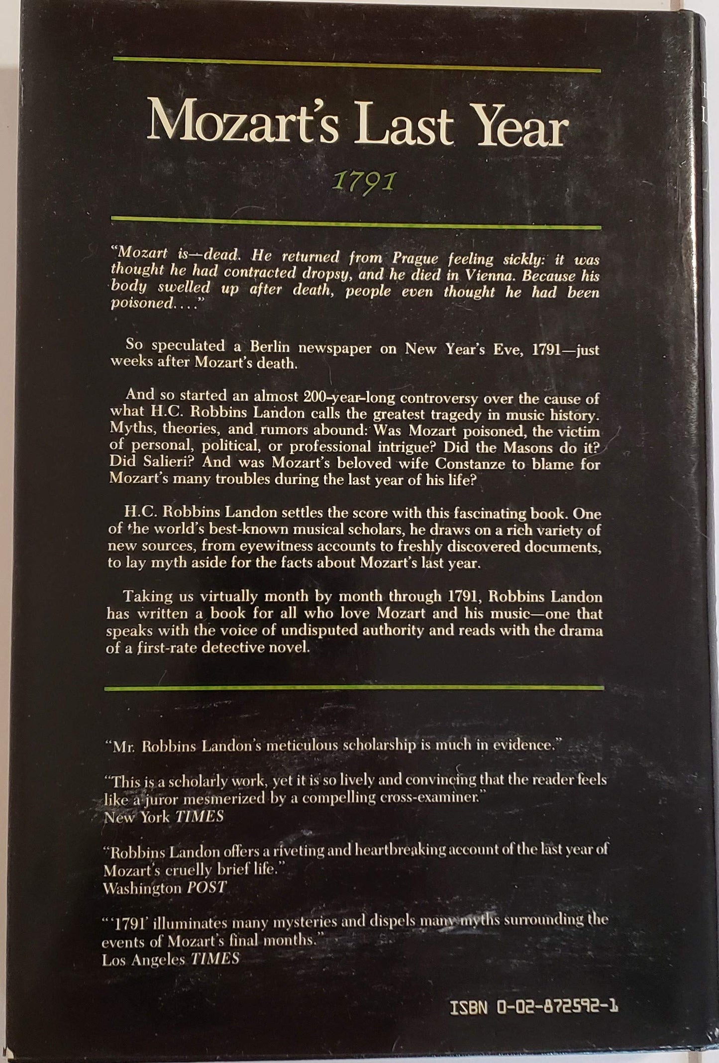 1791: Mozart's Last Year
