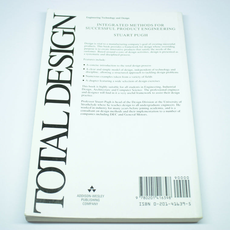 Total Design: Integrated Methods for Successful Product Engineering — back cover