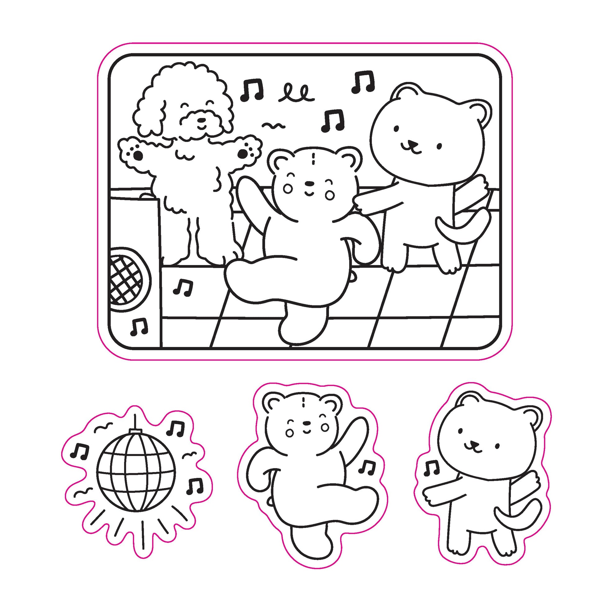 Stick with Me: Coloring Book with Stickers (Cozy Coloring)